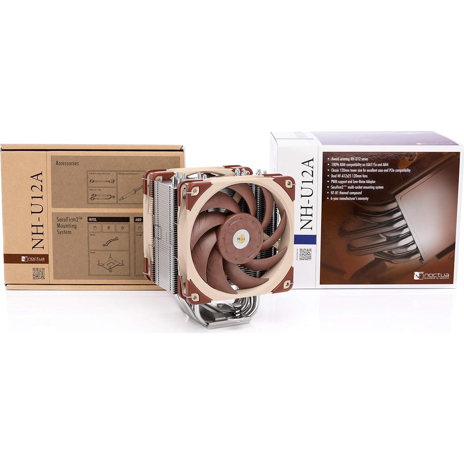 Enfriador de CPU Noctua NH-U12A 120mm Silencioso Alto Rendimiento