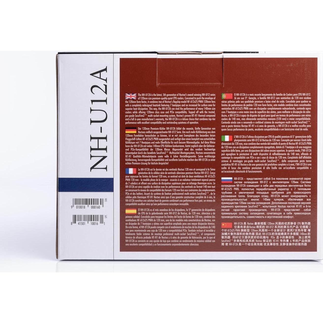 Enfriador de CPU Noctua NH-U12A 120mm Silencioso Alto Rendimiento