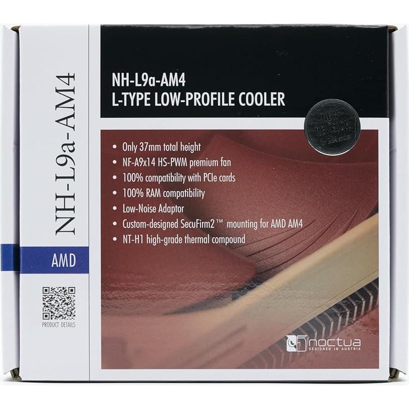 Enfriador de CPU Noctua NH-L9a-AM4 bajo perfil para AMD