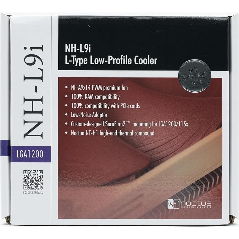 Enfriador de CPU Noctua NH-L9i Bajo Perfil 37mm para Intel