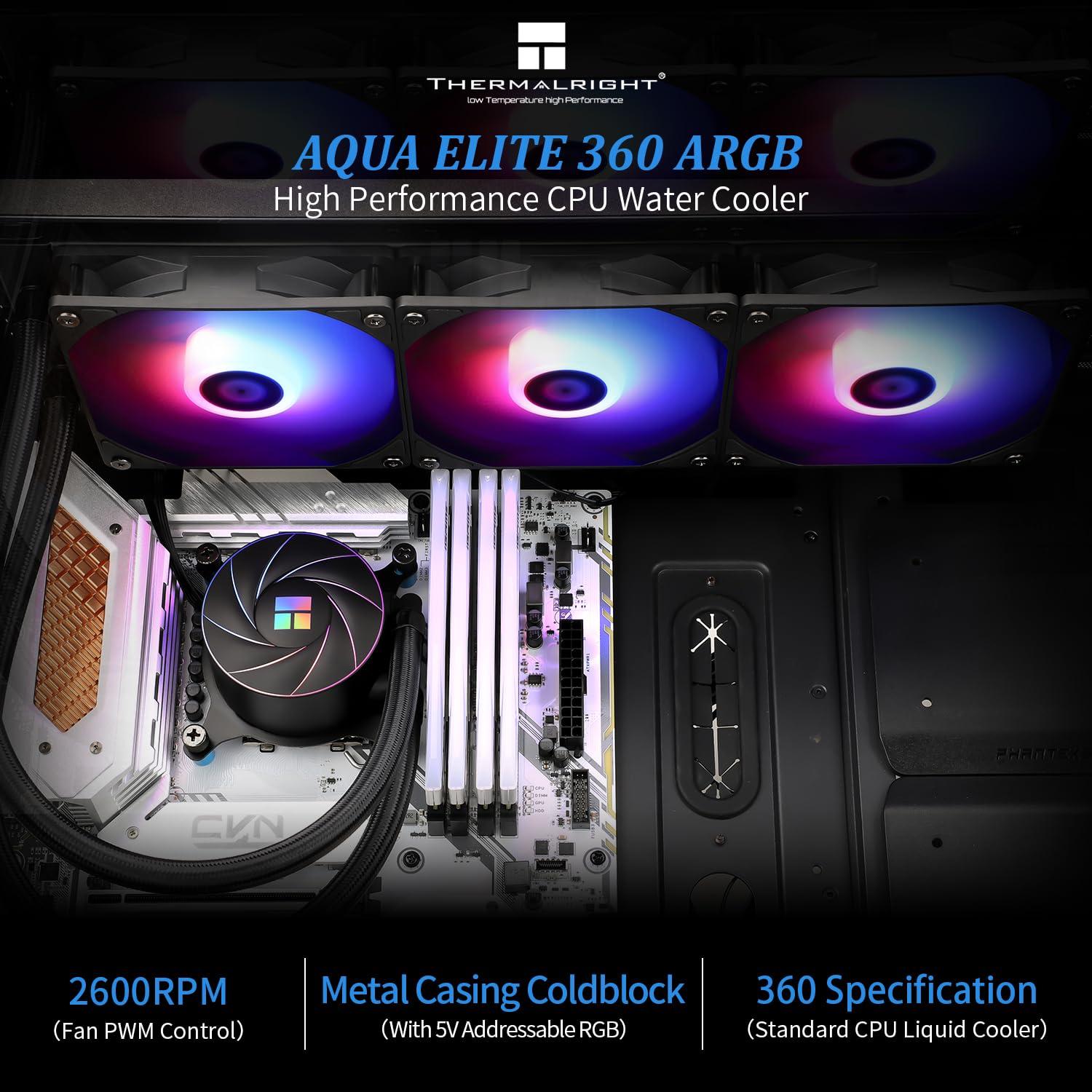 Enfriador AIO de CPU Thermalright Aqua Elite 360 ARGB 2.1kg