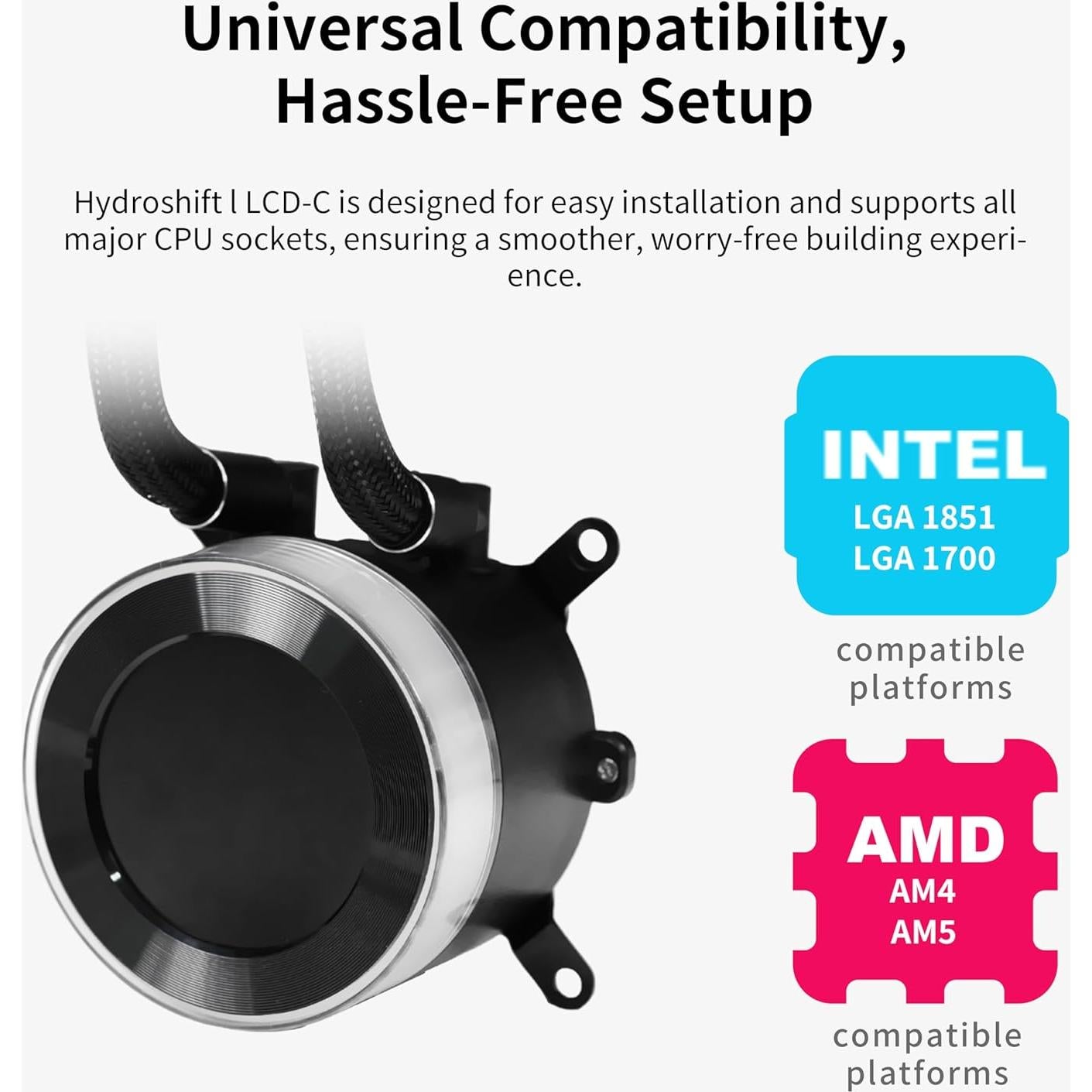 Enfriador de CPU Líquido Lian Li Hydroshift II 360 - Pantalla LCD 2.1"