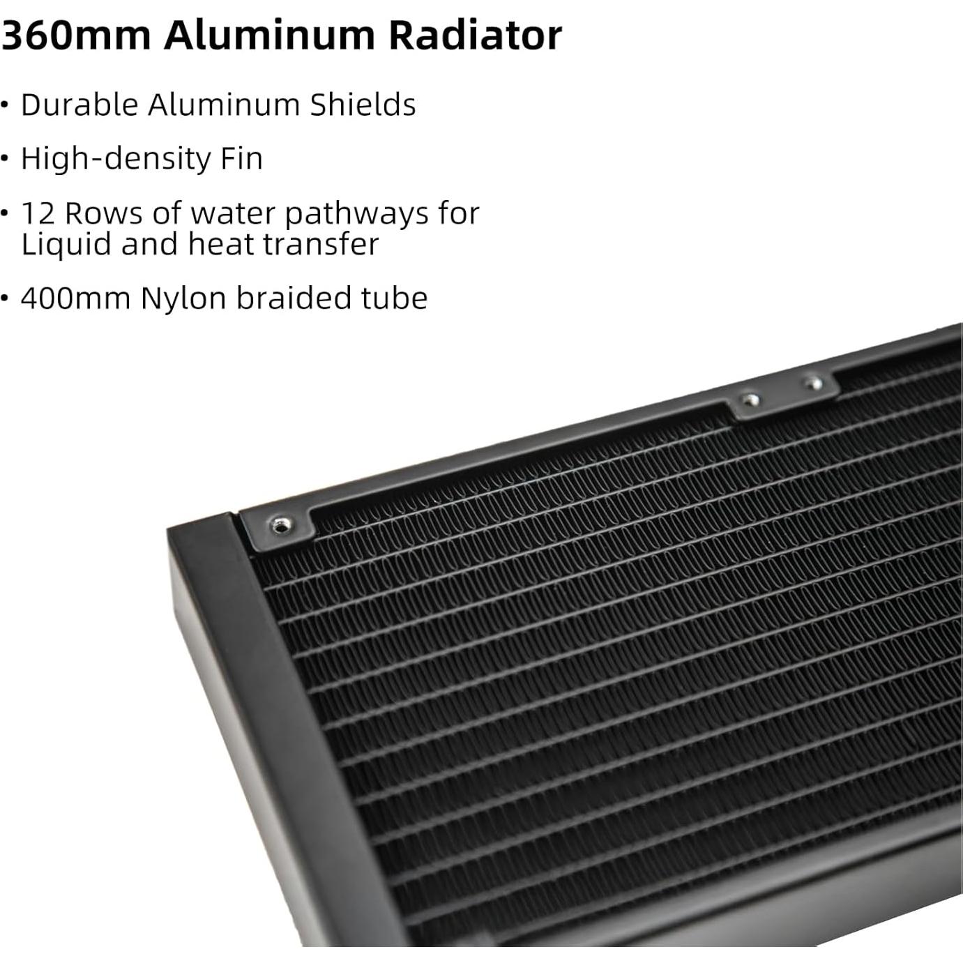 Enfriador Líquido CPU KINGCOOL Aqua Freeze 360mm RGB Blanco