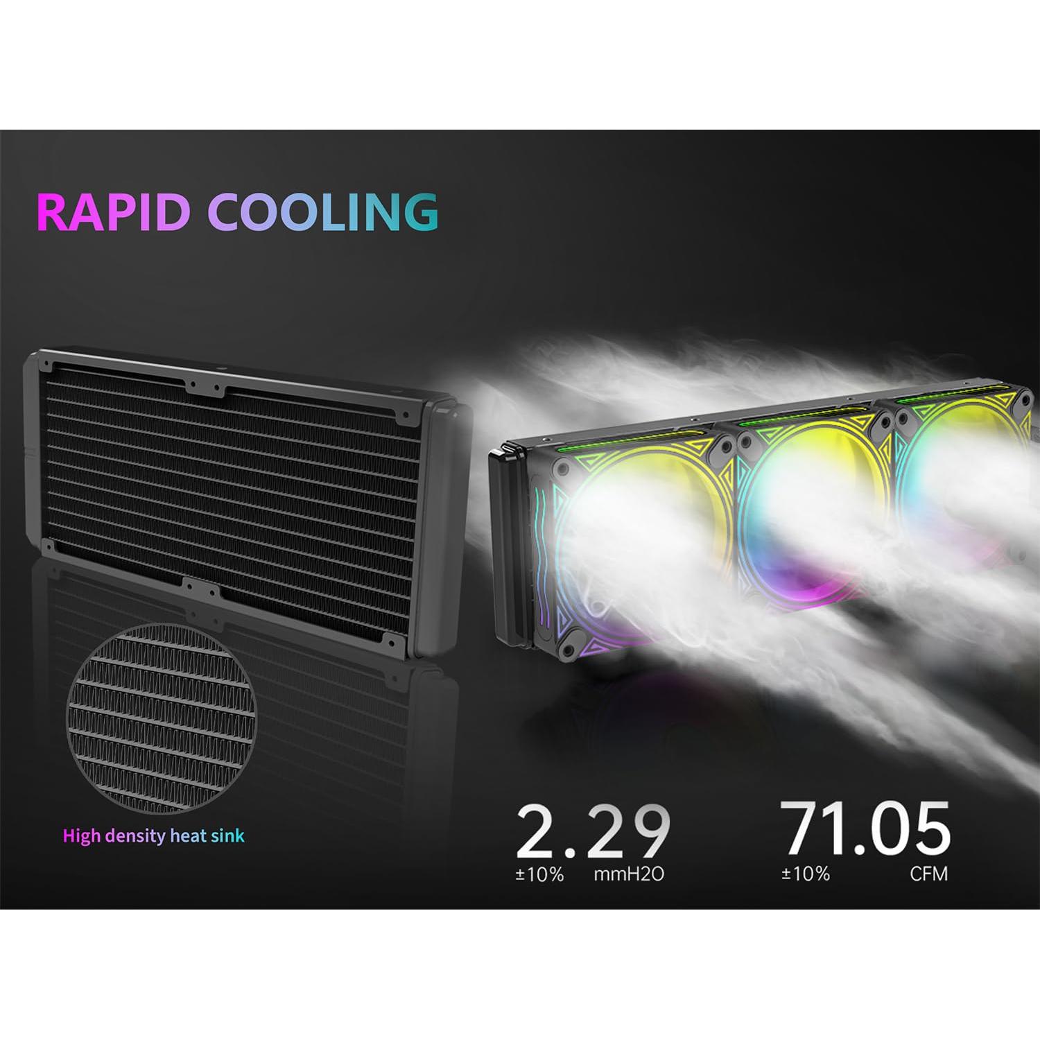 Refrigeración Líquida TGDGAMER T-360MM ARGB 3 Ventiladores 120mm