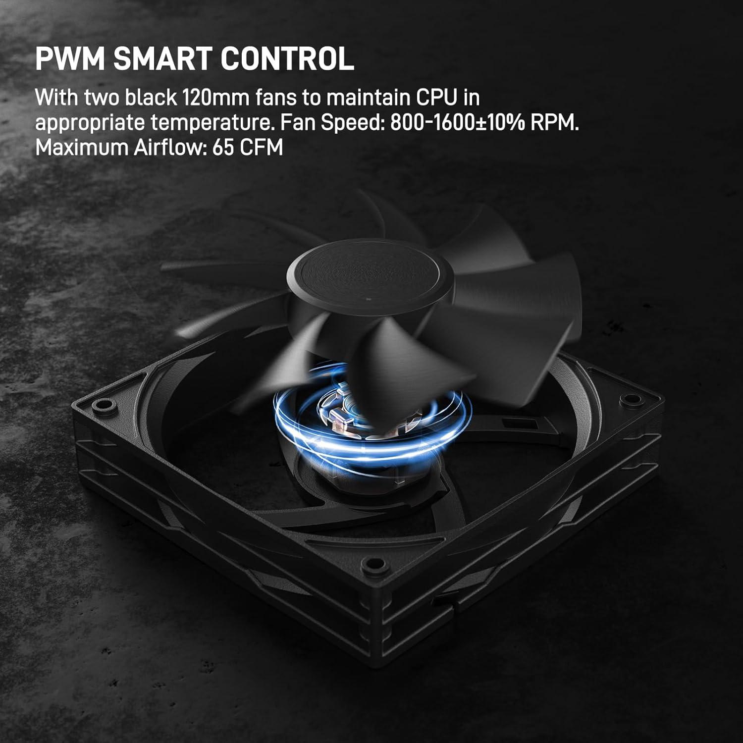 Enfriador de CPU DARKROCK DT6 Torre Doble 6 Tubos Cobre 120mm