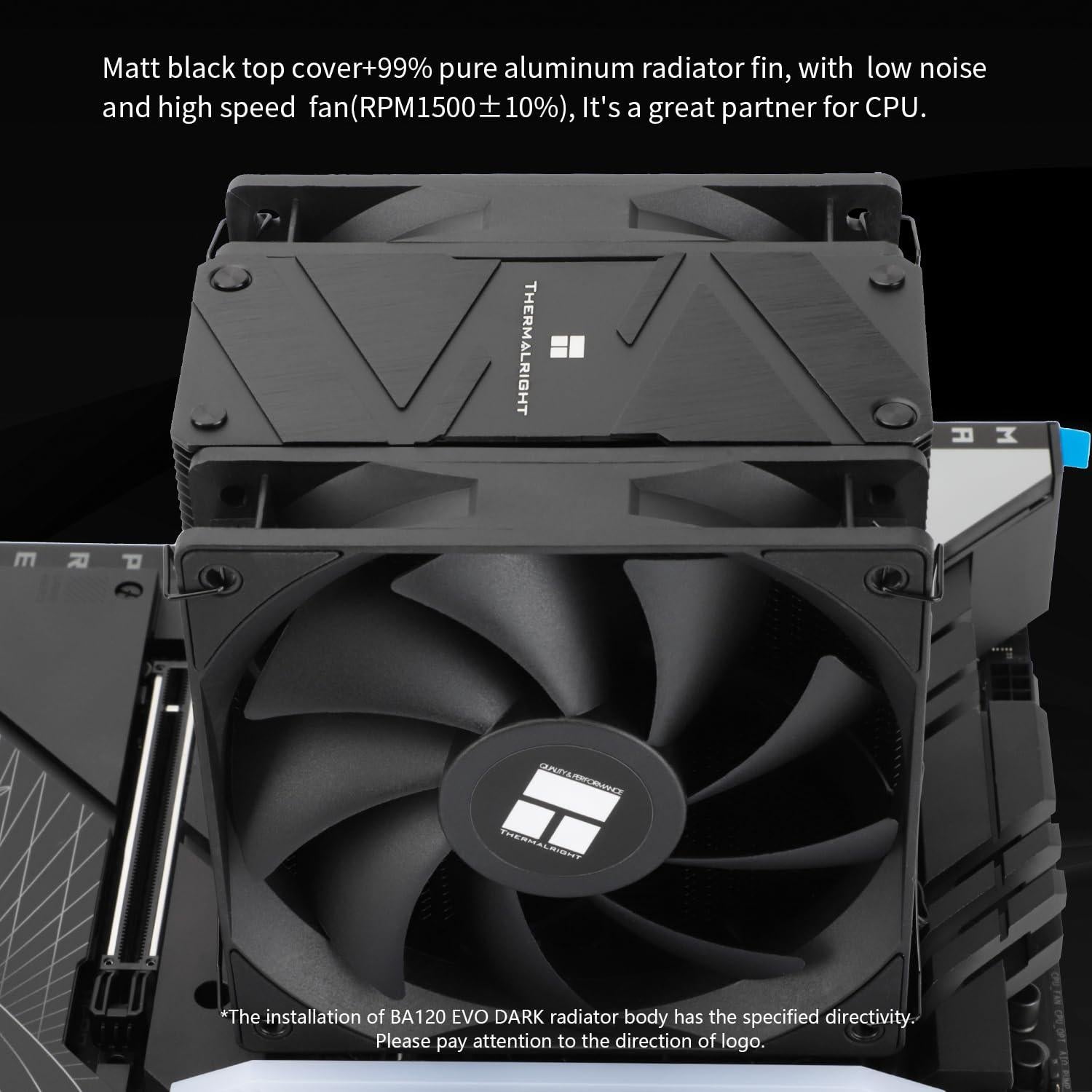 Enfriador de CPU Thermalright BA120 EVO DARK 156mm 1.14kg