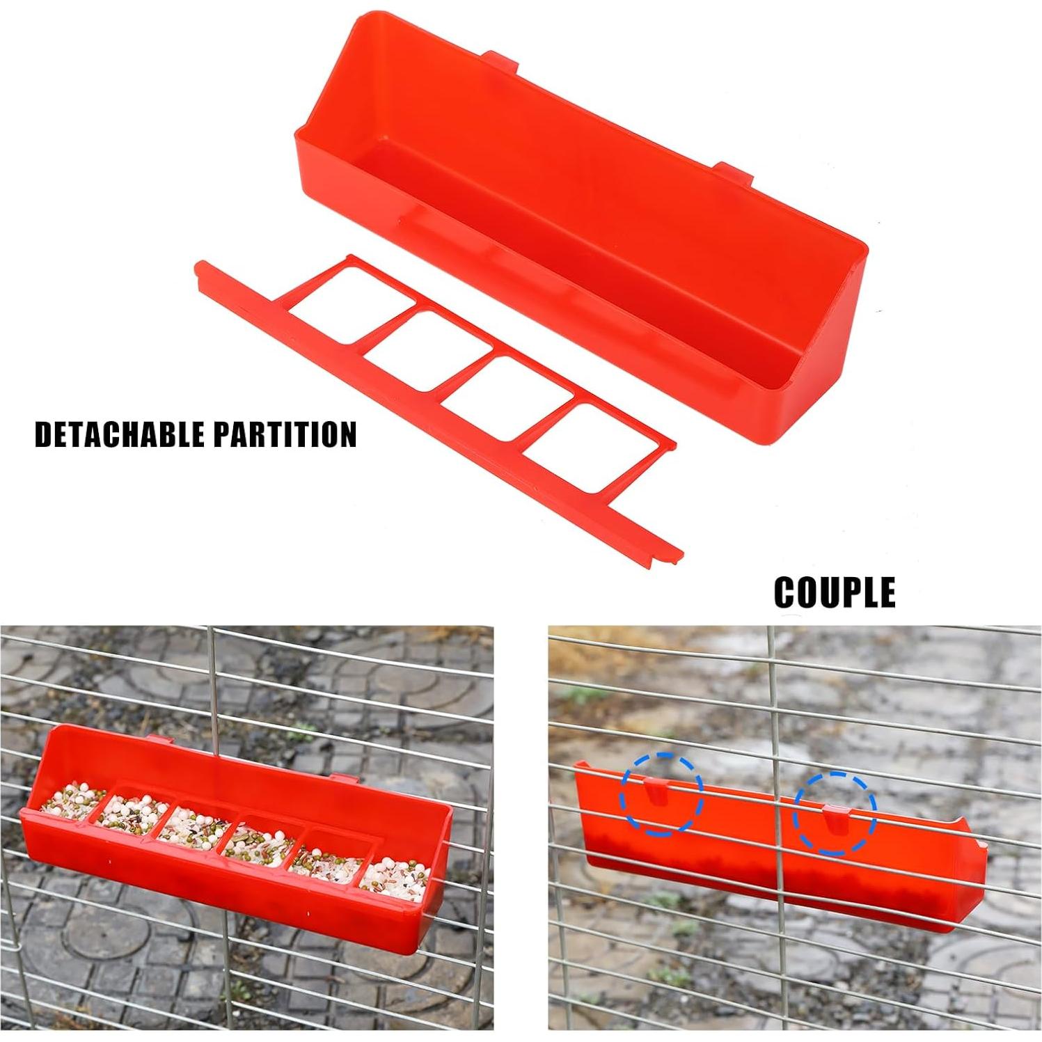 Paquete de 4 Comederos para Aves TOHONGADON 26x7x6cm