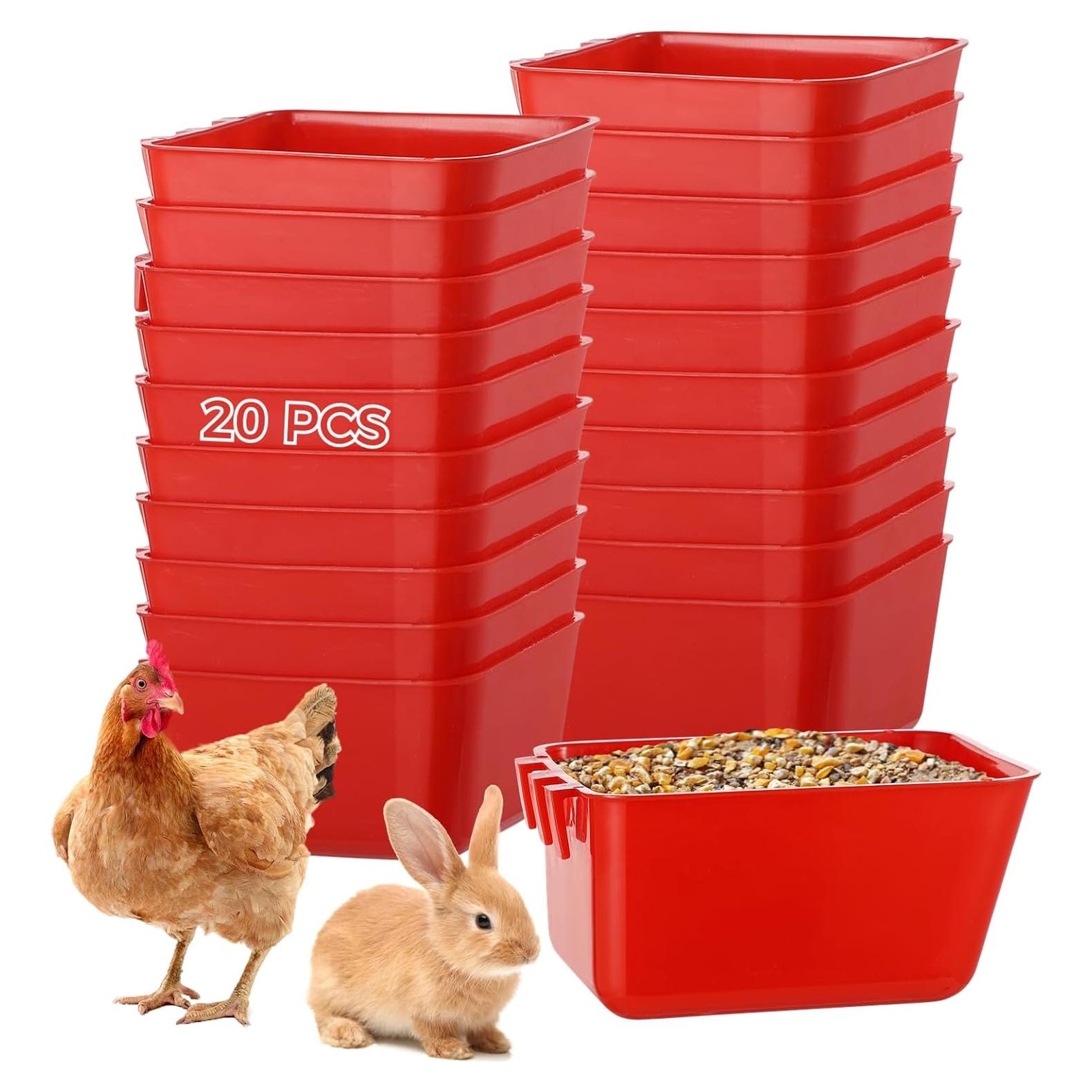 20 Tazas de Alimentación Colgantes Tideme para Aves 473 ml