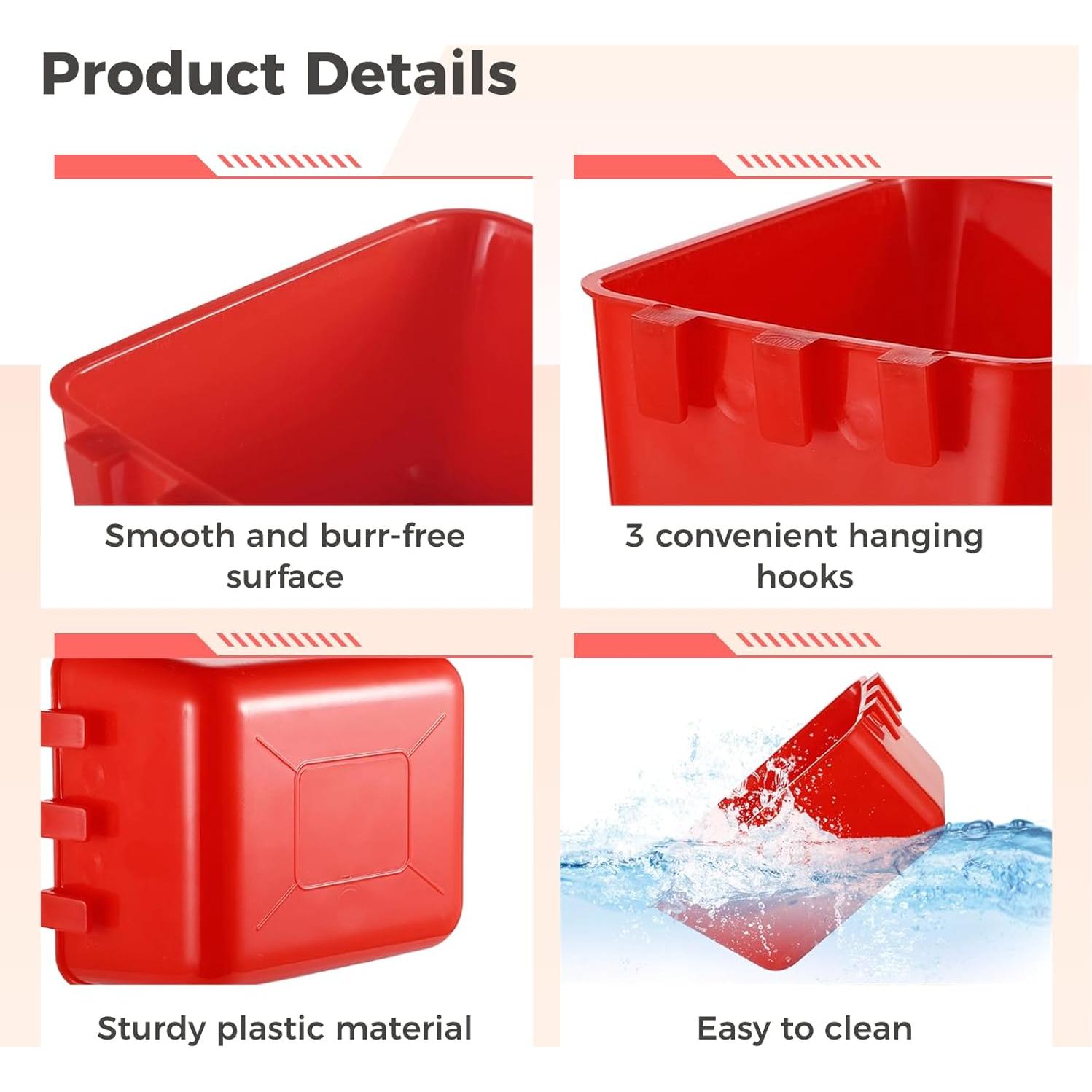 20 Tazas de Alimentación Colgantes Tideme para Aves 473 ml