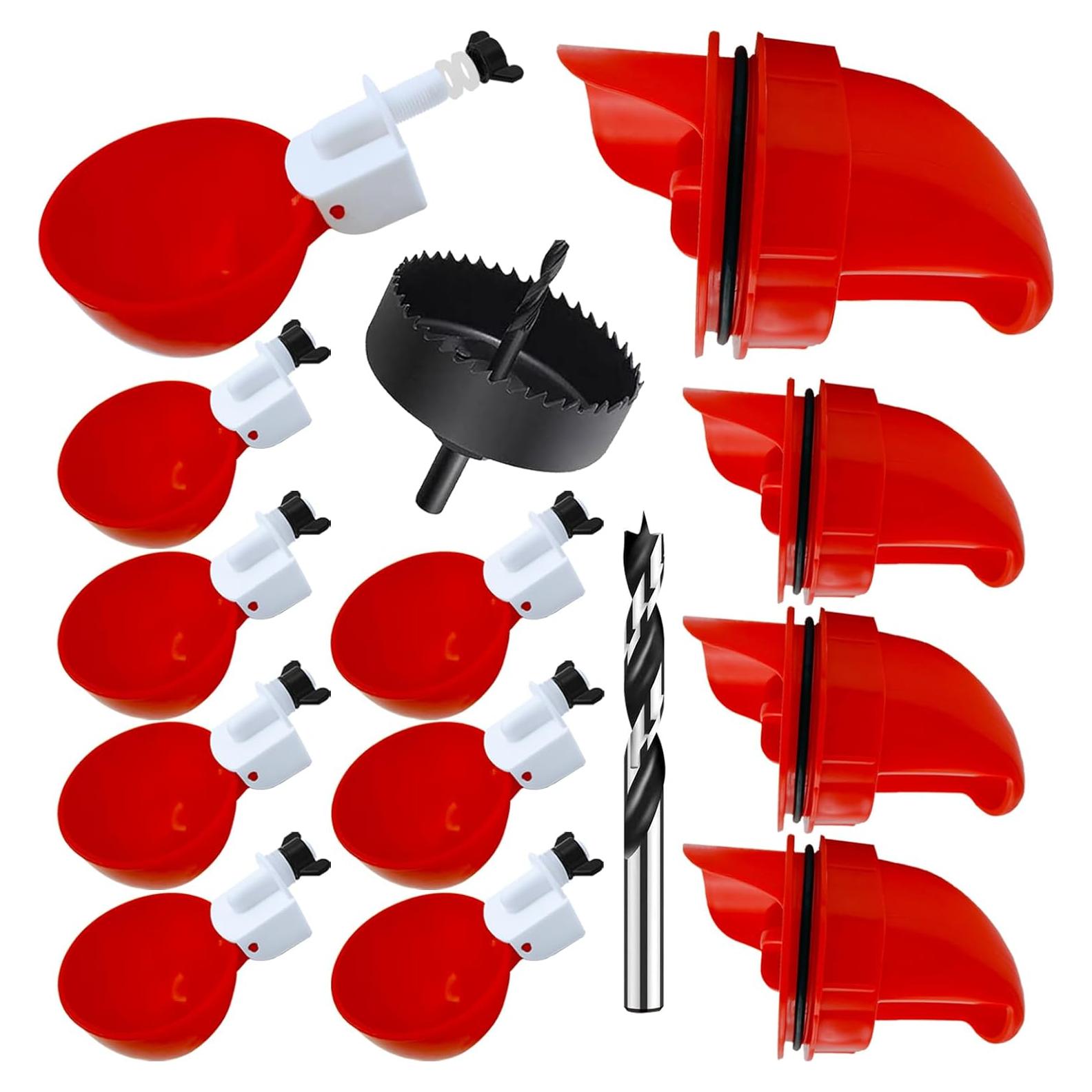 Juego Comedero y Bebedero Automático para Pollos Aopchry 8 Tazas