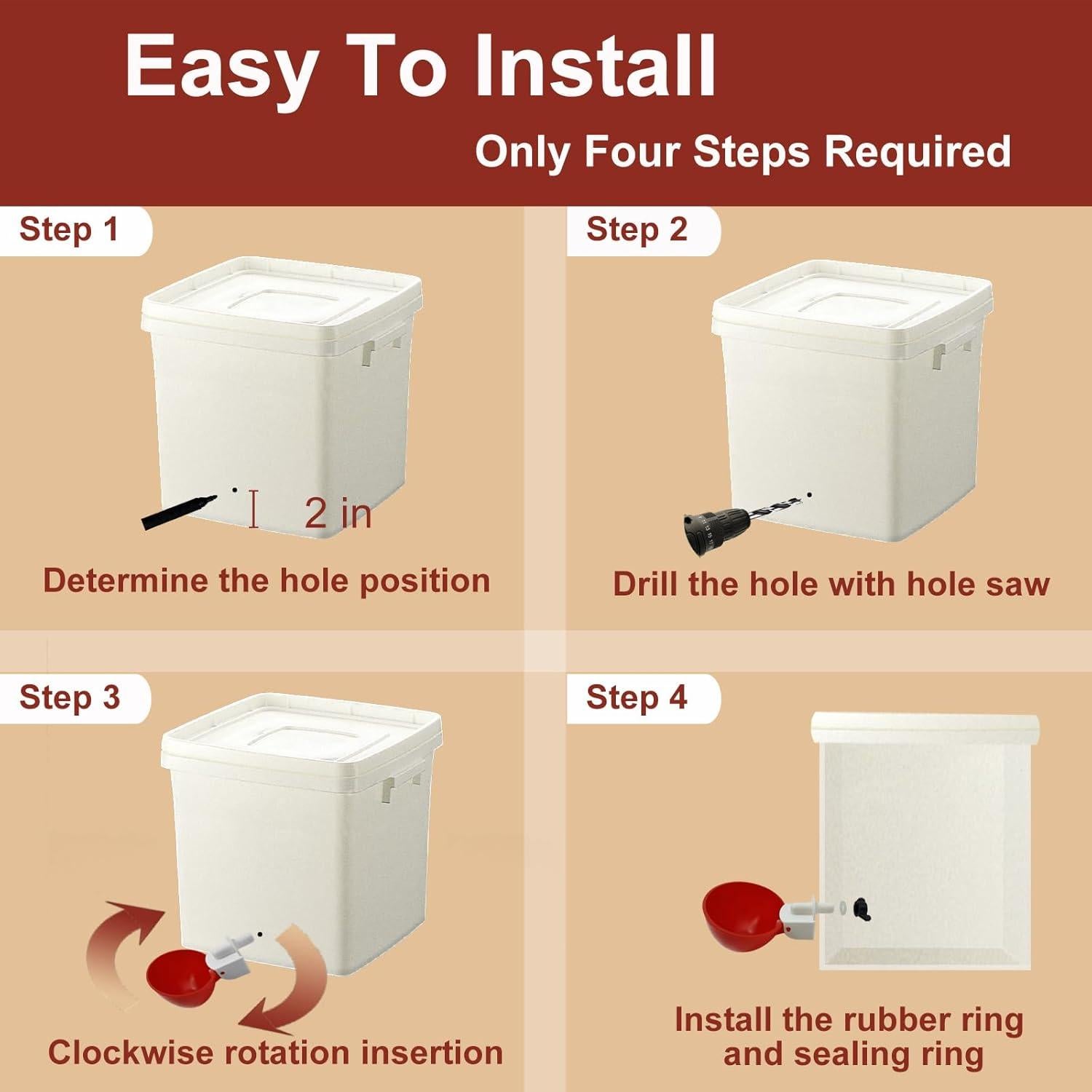 Juego Comedero y Bebedero Automático para Pollos Aopchry 8 Tazas