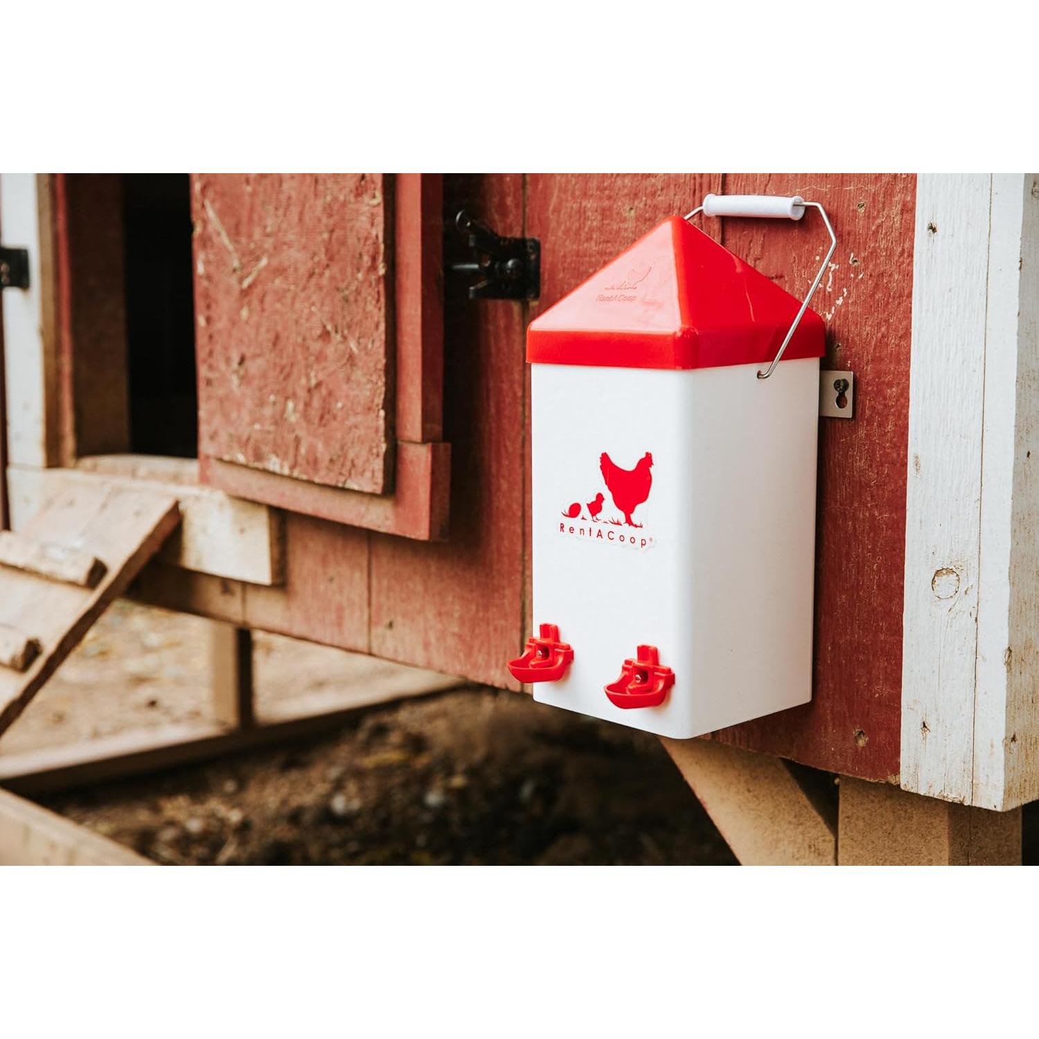 Bebedero Automático para Pollos RentACoop 3.78L con 2 Tazas