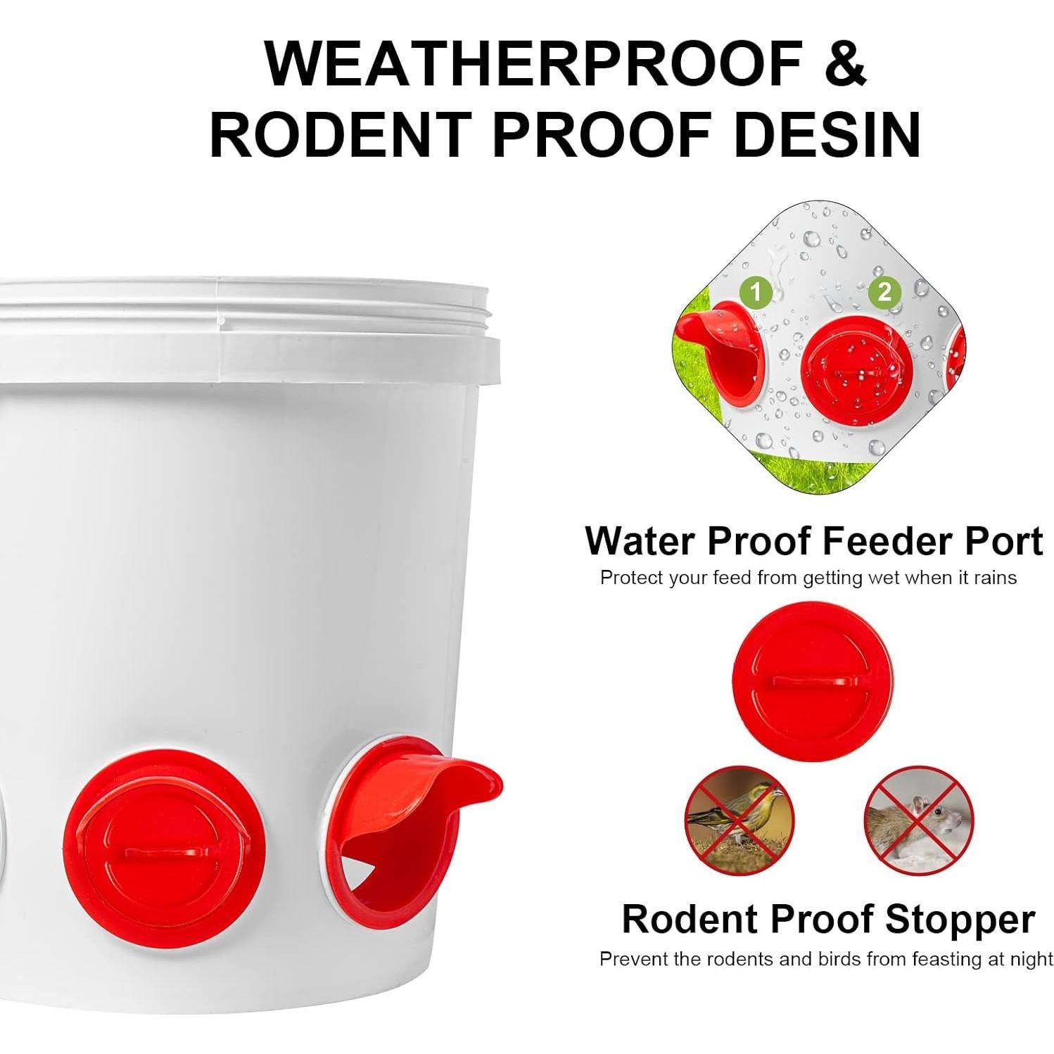 Kit de Alimentador y Bebedero Automático para Pollos GUGULL