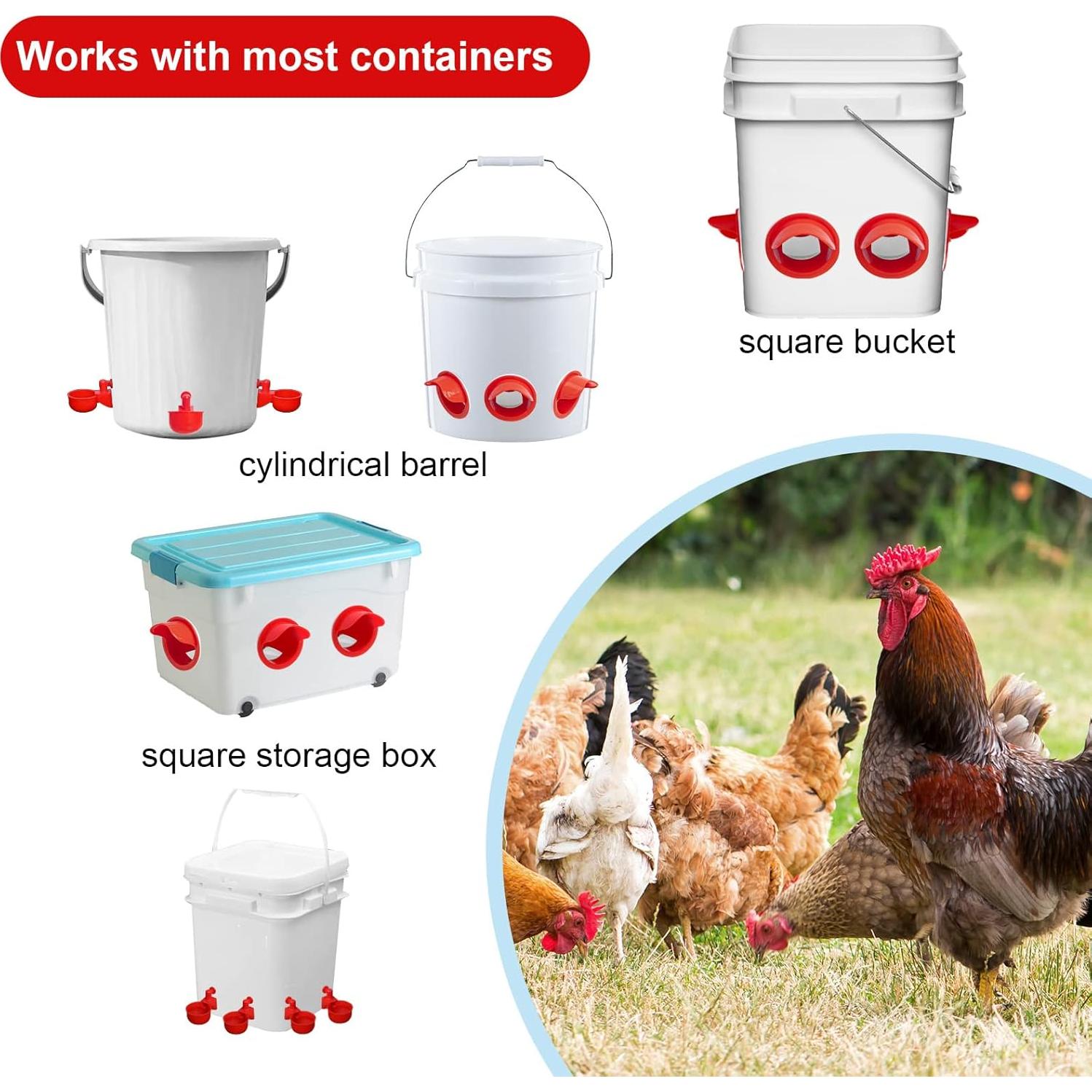 Kit de Alimentador y Bebedero Automático para Pollos GUGULL