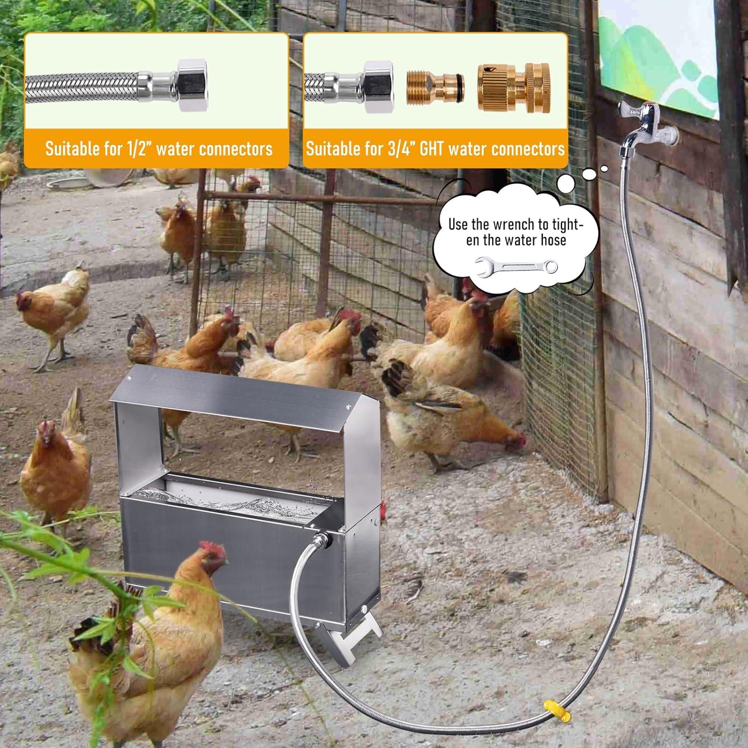 Bebedero Automático para Pollos 6L Acero Inoxidable Zhengzhou