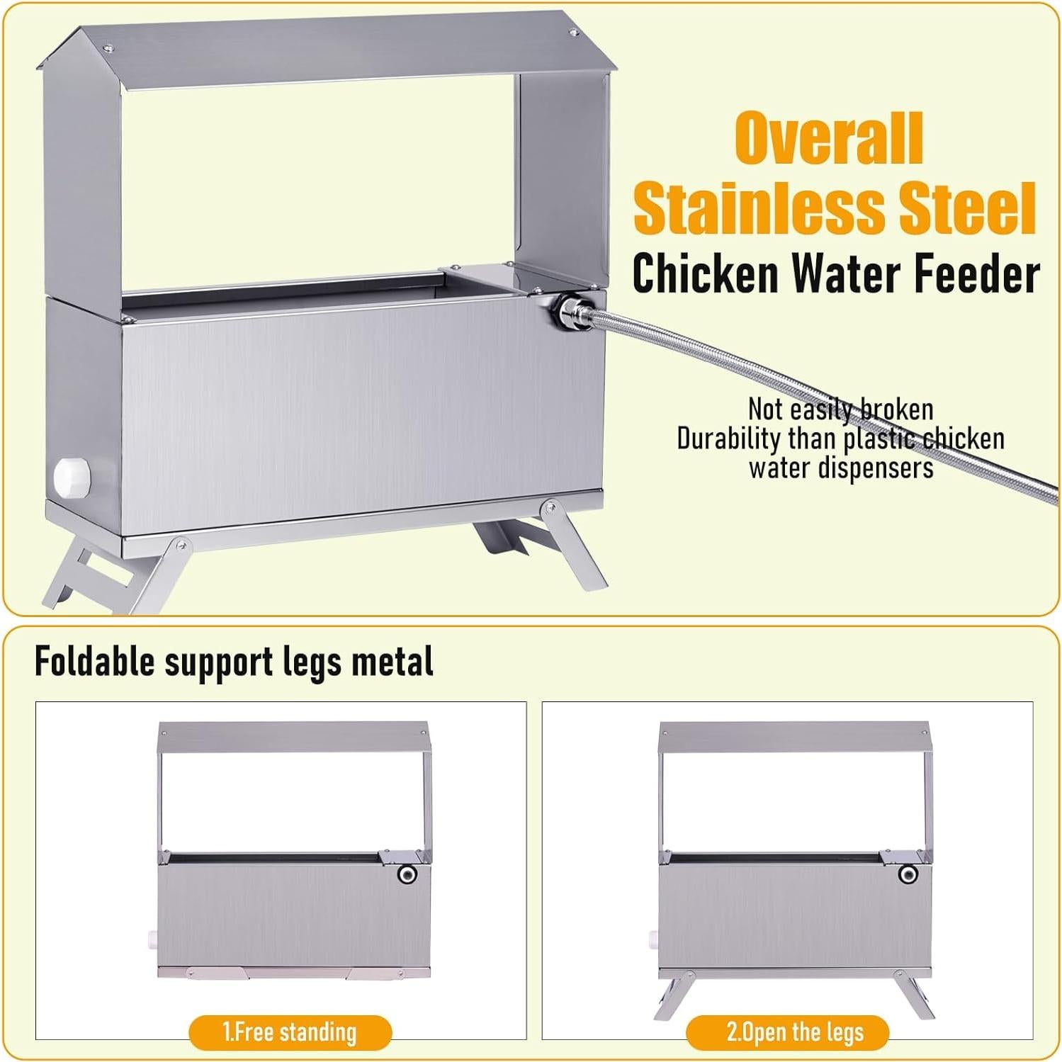 Bebedero Automático para Pollos 6L Acero Inoxidable Zhengzhou