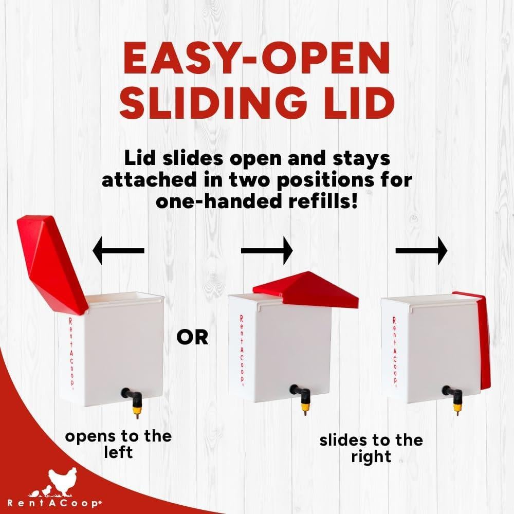 Bebedero Automático RentACoop 2L con 2 Picos para Aves