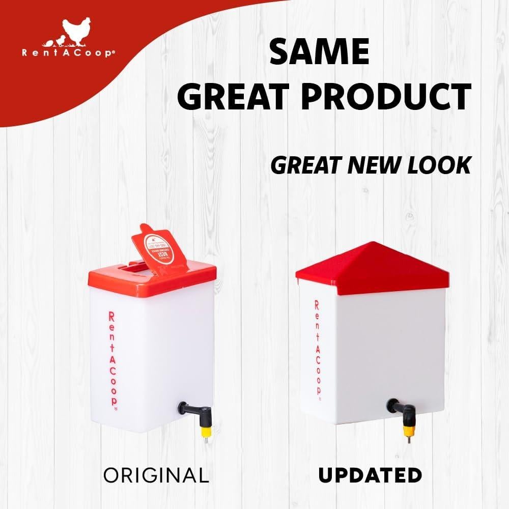 Bebedero Automático RentACoop 2L con 2 Picos para Aves