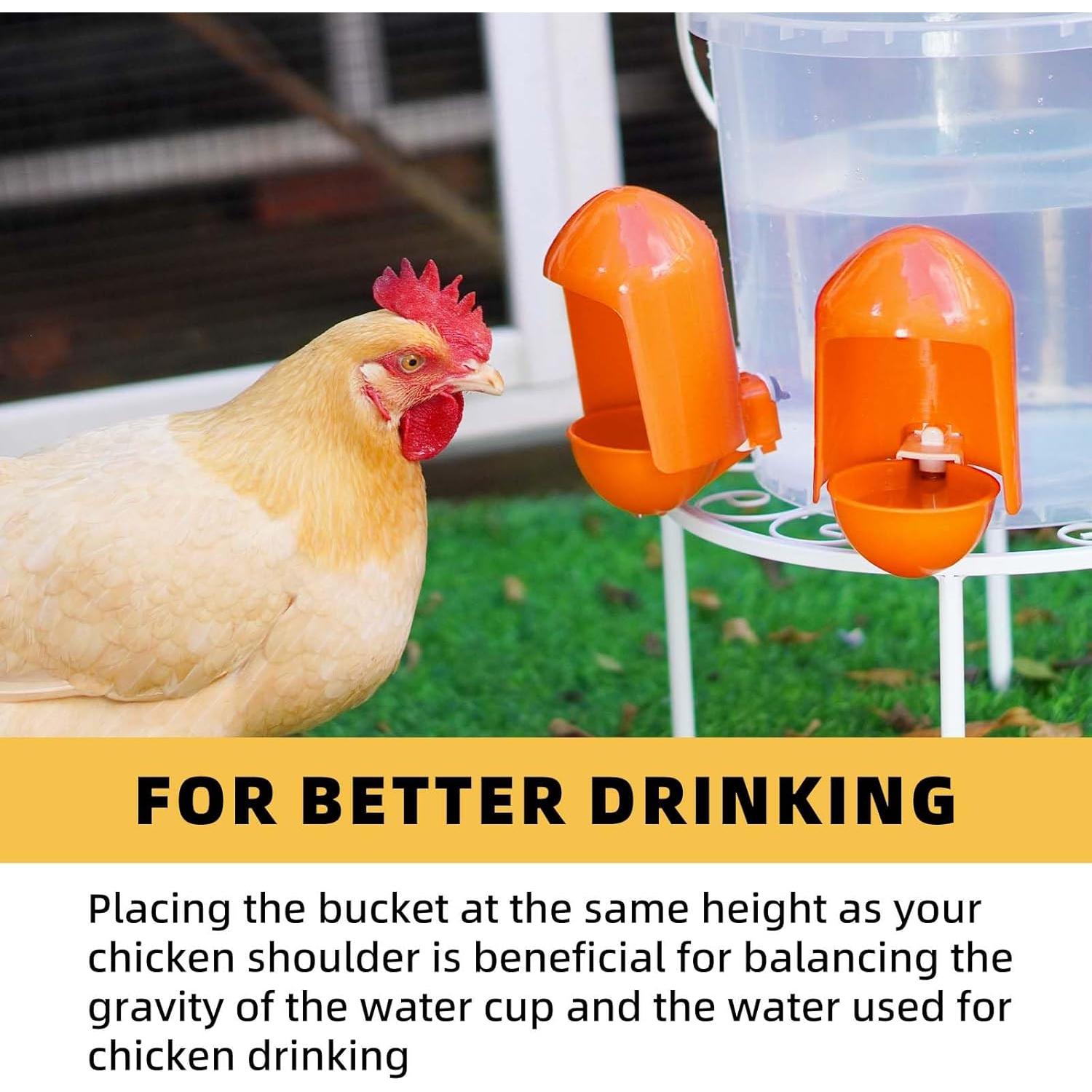 Tazas Automáticas para Beber Agua de Aves de Corral LEWINHOOK - Paquete de 5, 7.37 cm
