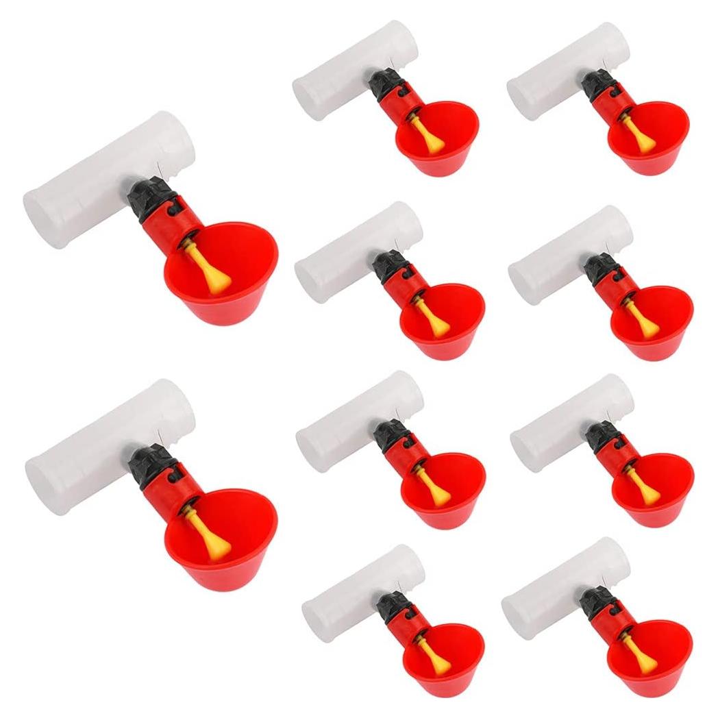 10 Copas Automáticas para Beber Aves Plzoslly 8x5cm