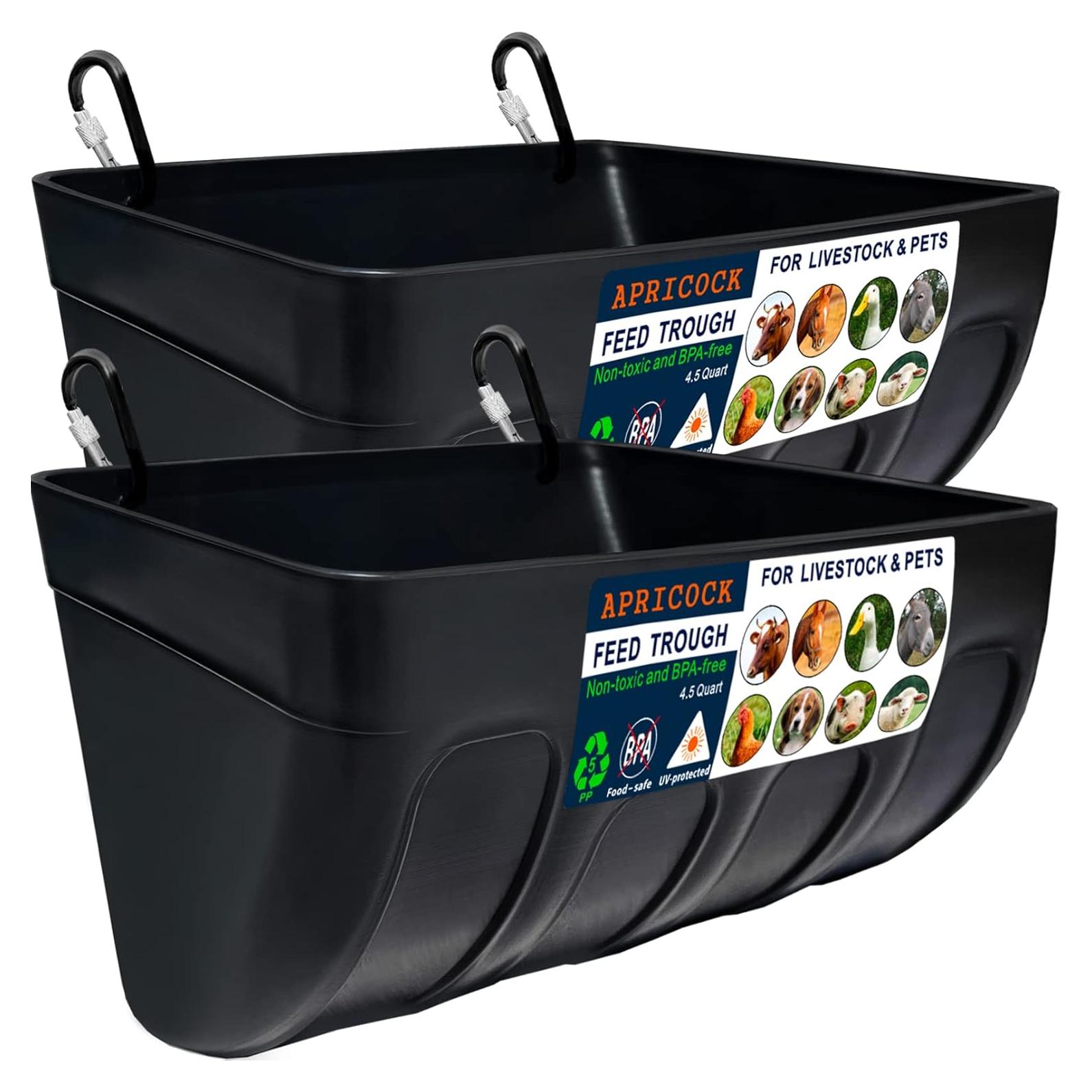 Comedero y Bebedero para Animales APRICOCK - 5.2 Litros, Paquete de 2