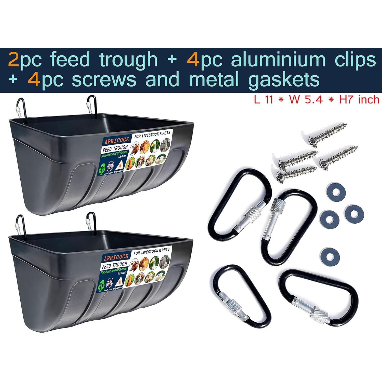 Comedero y Bebedero para Animales APRICOCK - 5.2 Litros, Paquete de 2