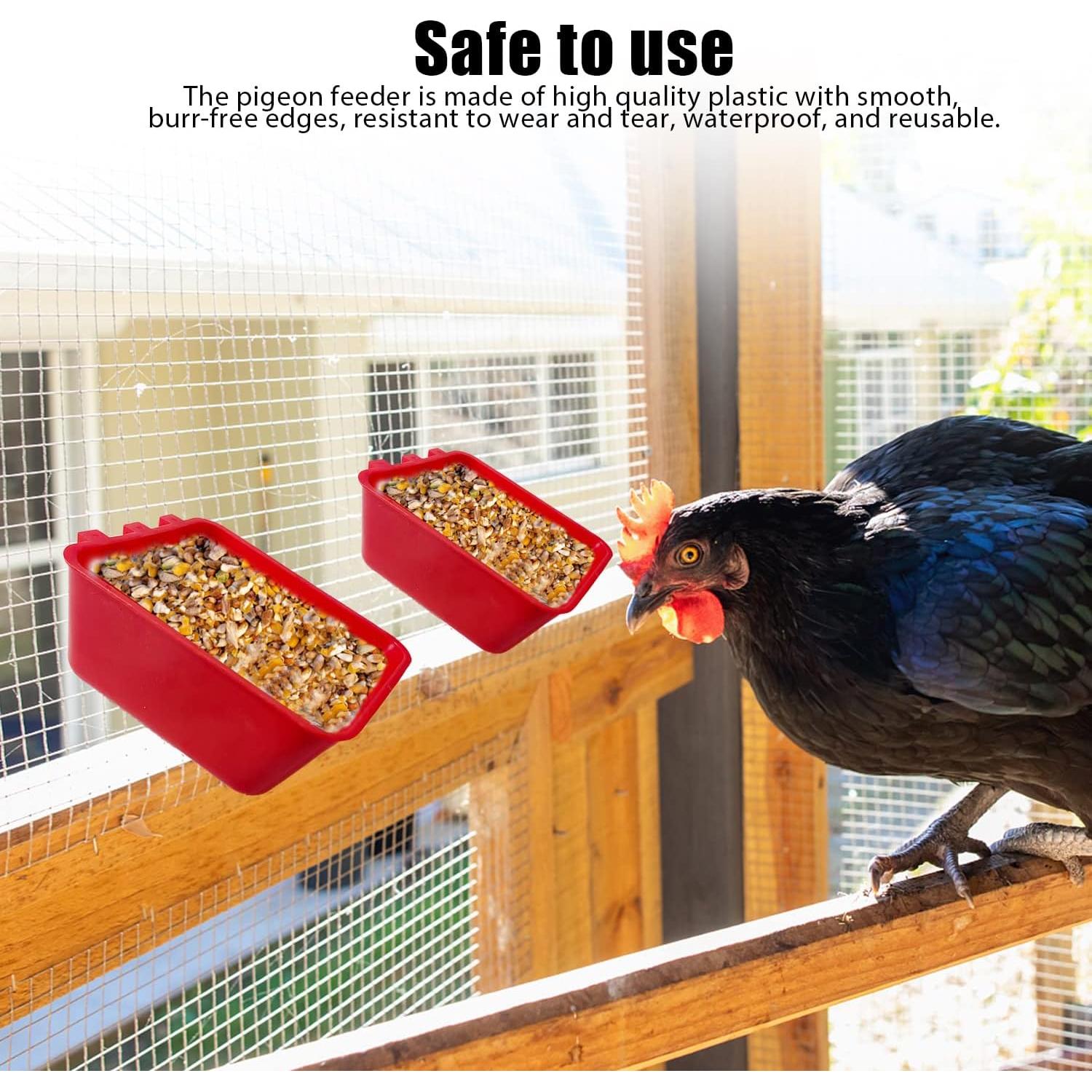 20 Tazas de Alimentación para Aves Rojo 250 ml - Hefei Mengku