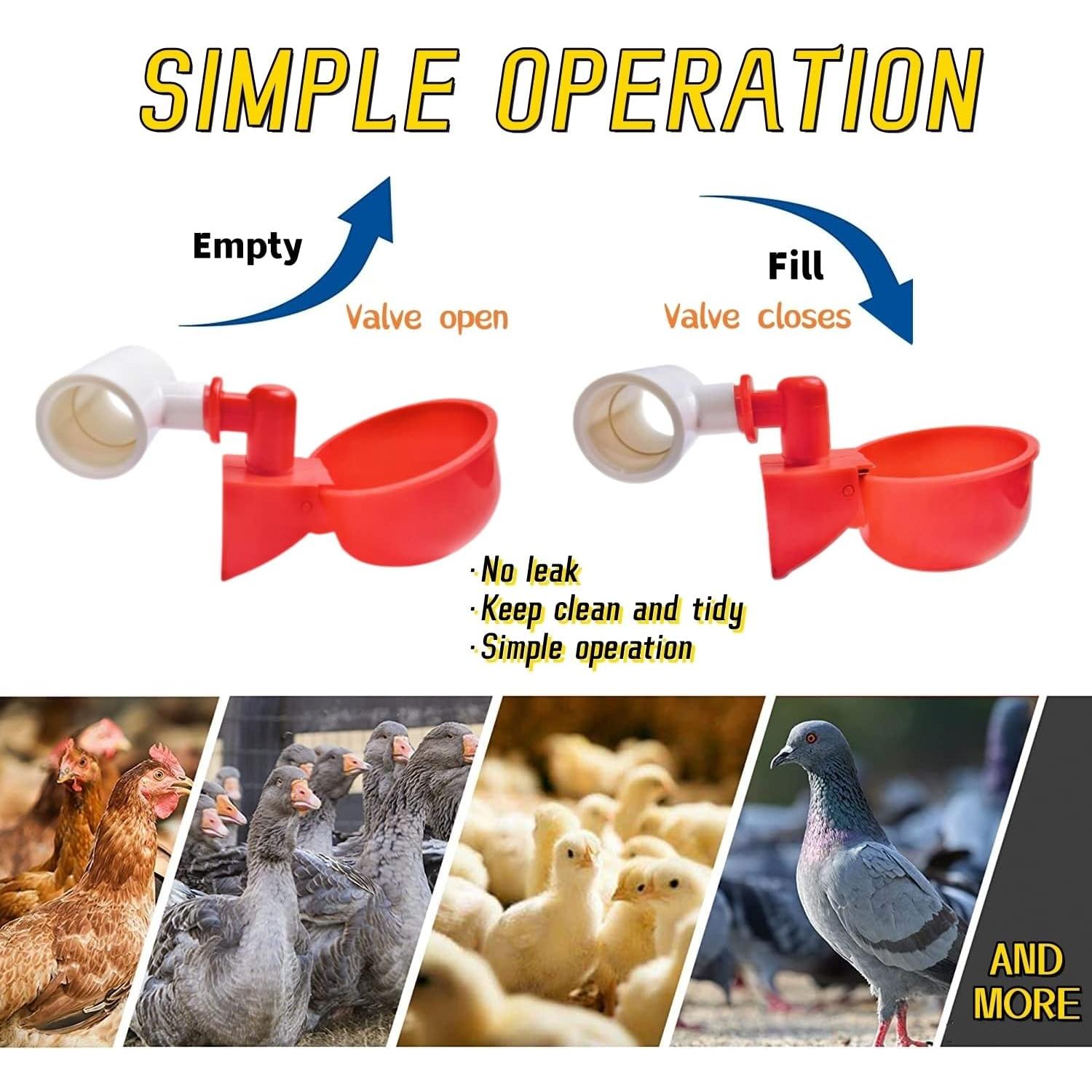 Paquete de 8 Tazas Automáticas para Beber Agua de Pollos AQWXC