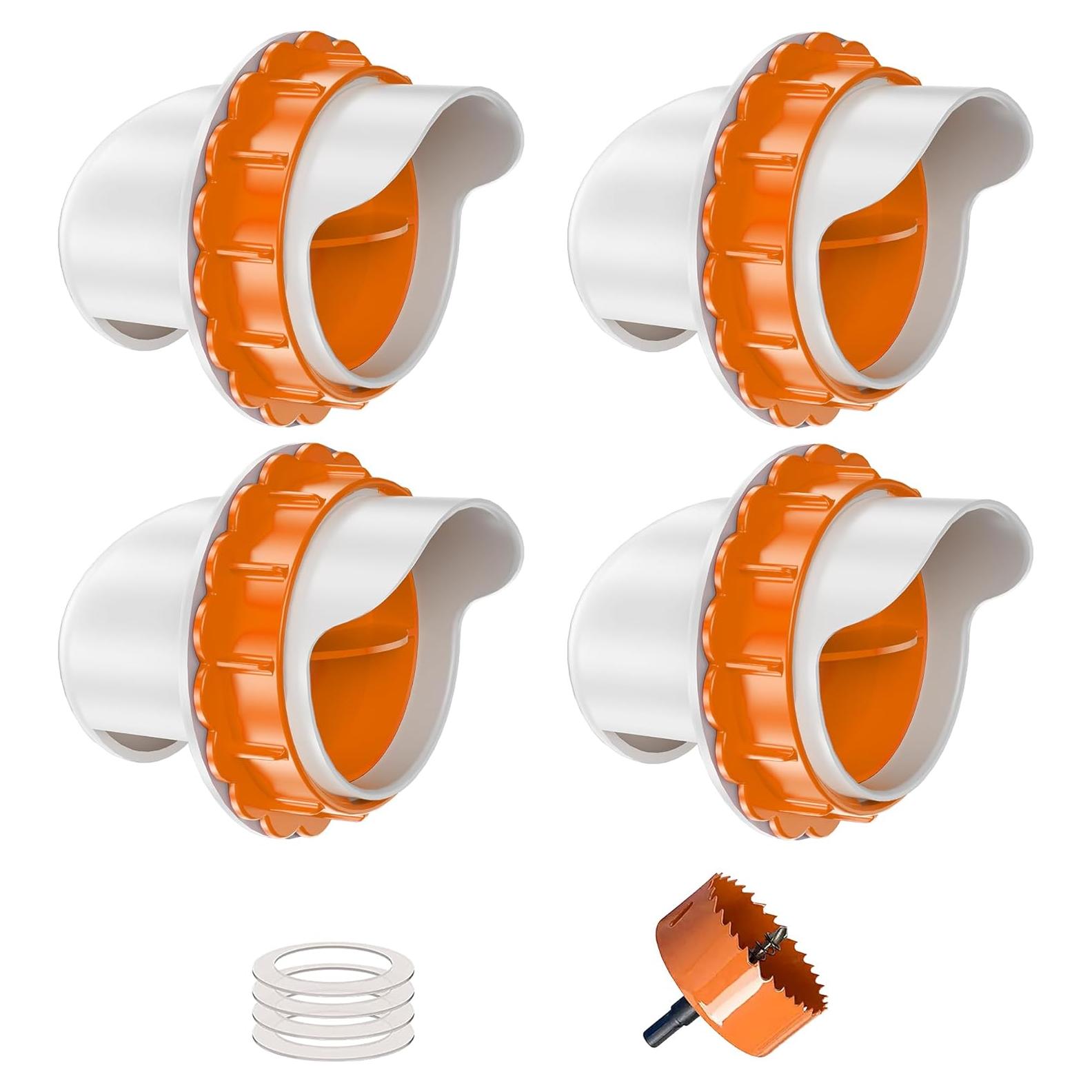 Comedero para Pollos DIY ZenxyHoC 4 Puertos Naranja