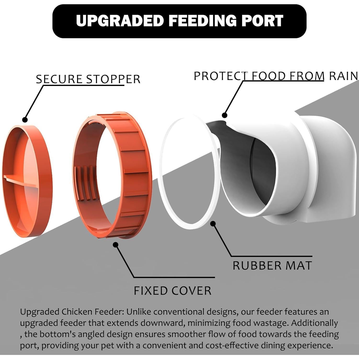 Comedero Automático de Metal Kinchoix 38.56kg 10 Puertos