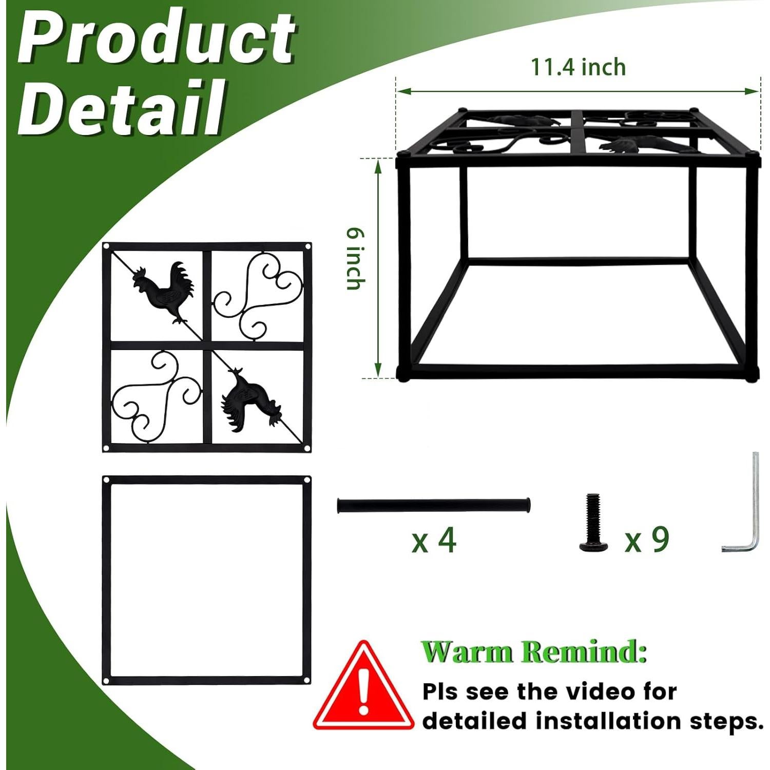 Soporte de Metal para Comedero y Bebedero de Pollo Beyoogeem