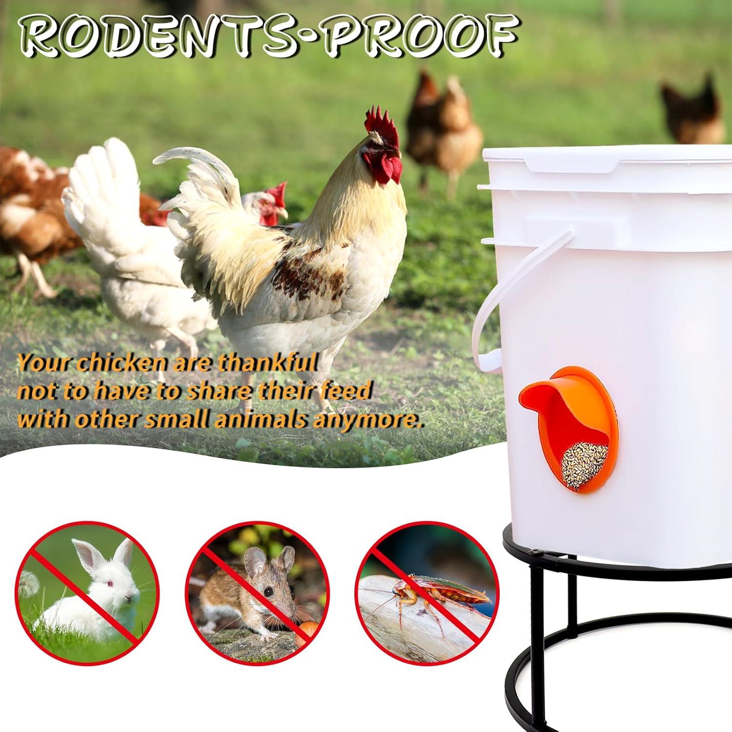 Soporte de Metal para Comedero y Bebedero de Pollos Beyoogeem - 2 Piezas