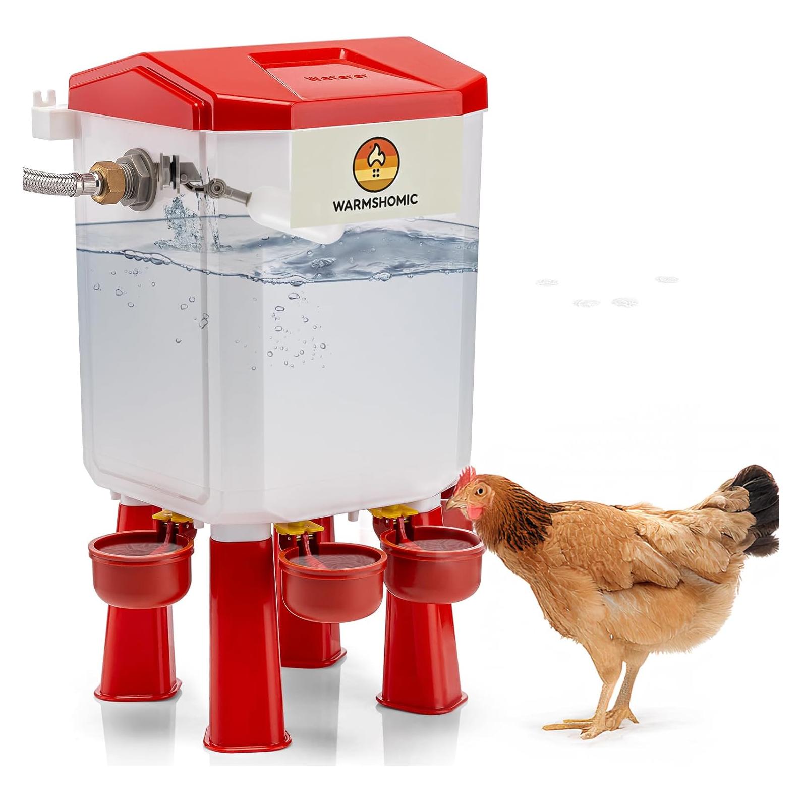 Abrevadero Automático WARMSHOMIC para Aves 21.8x17.8 cm