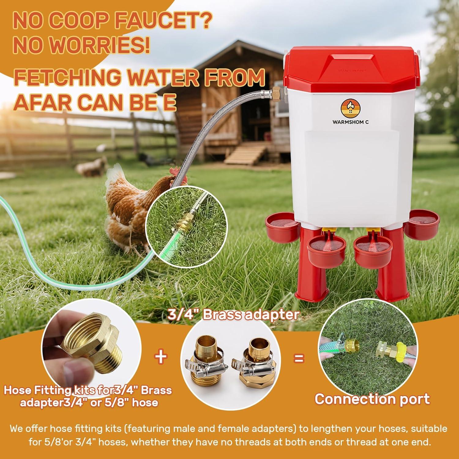 Abrevadero Automático WARMSHOMIC para Aves 21.8x17.8 cm