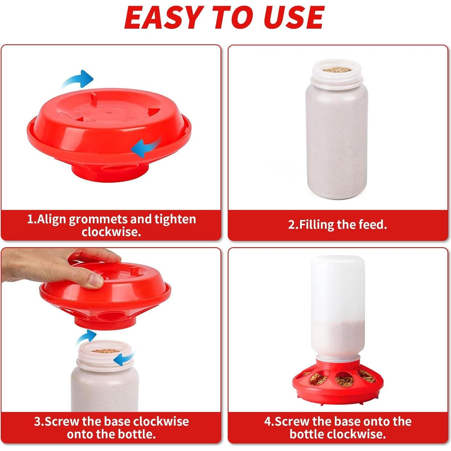 Kit de Inicio para Pollitos VibeHaven - 6 Piezas, Alimentador y Bebedero