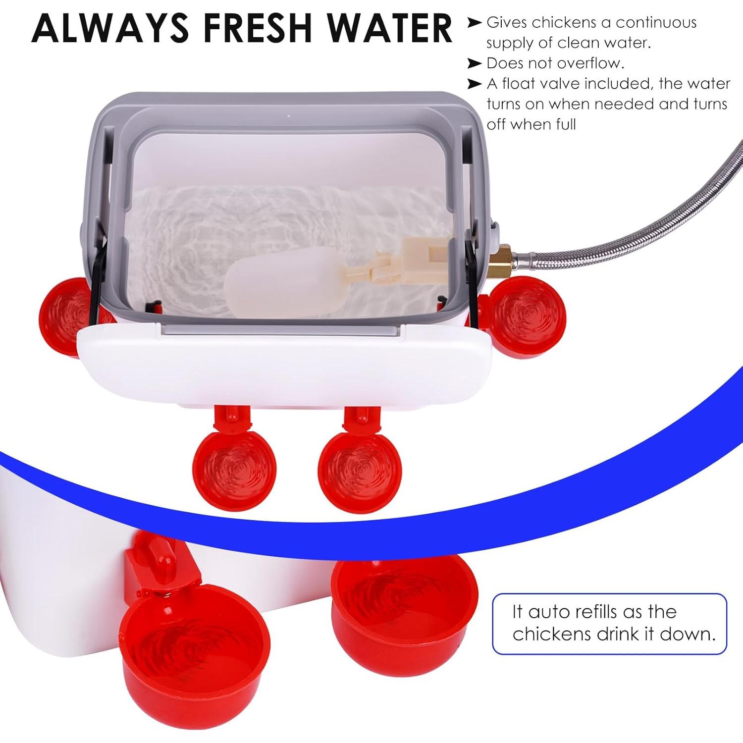 Abrevadero Automático ZHEQOGZH 7.57L con Válvula Flotador