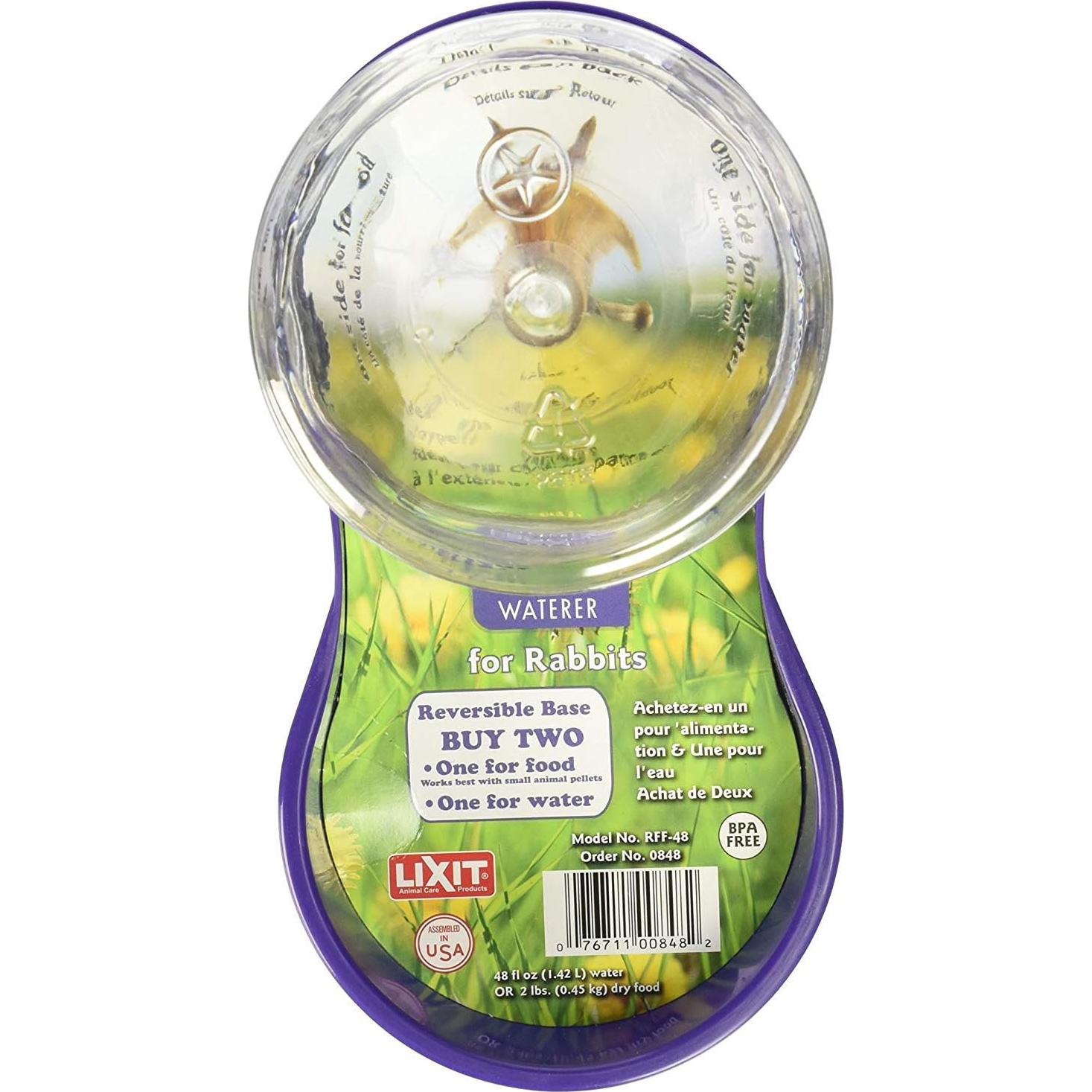 Bebedero Comedero Reversible Lixit para Conejos 1.42L