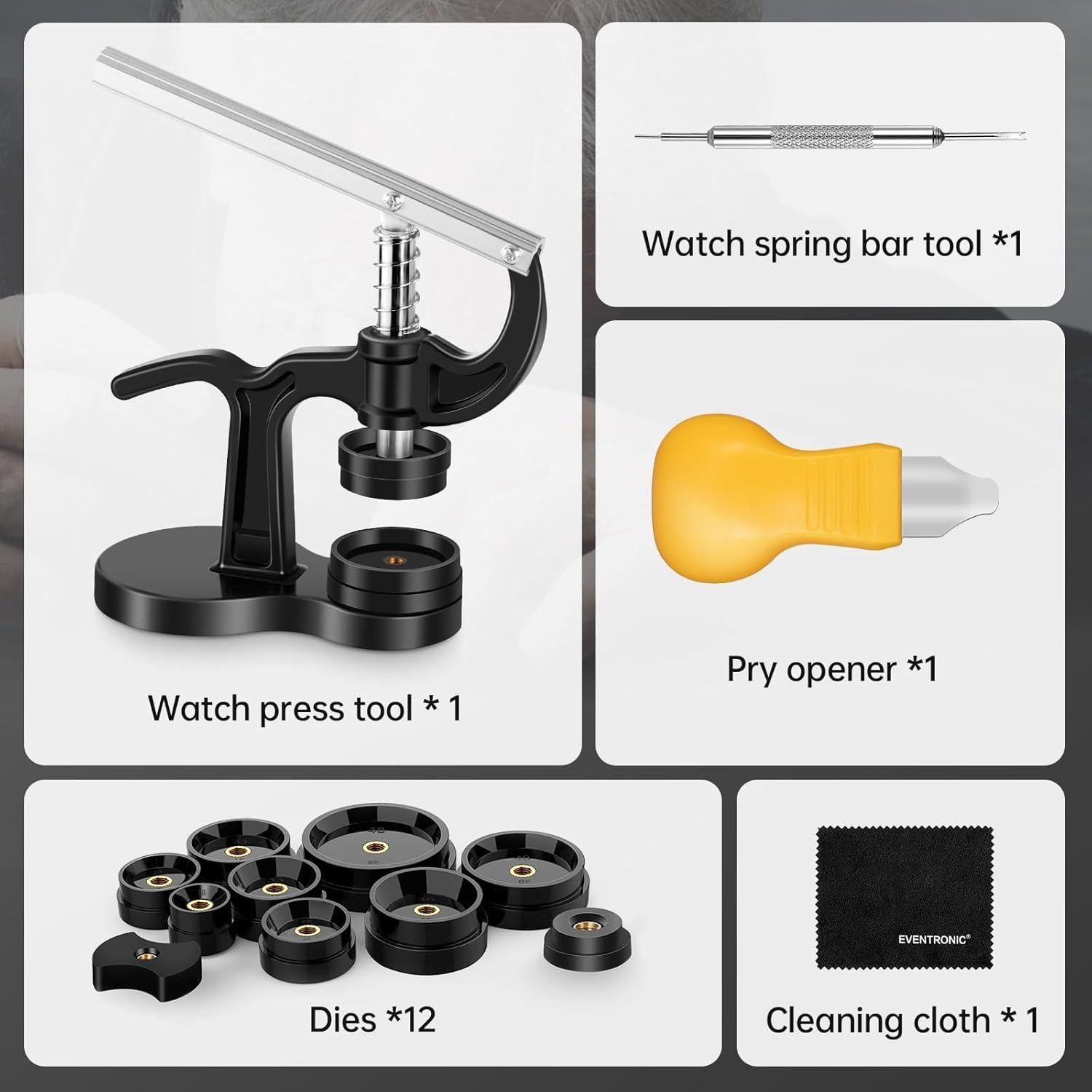 Kit de Herramientas para Reloj Eventronic 14 Piezas 18-50mm