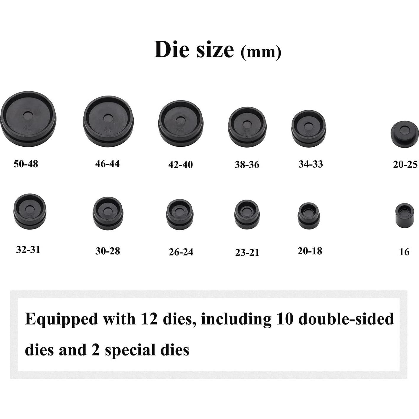 Herramienta de Prensa para Relojes LYECUN con 12 Troqueles