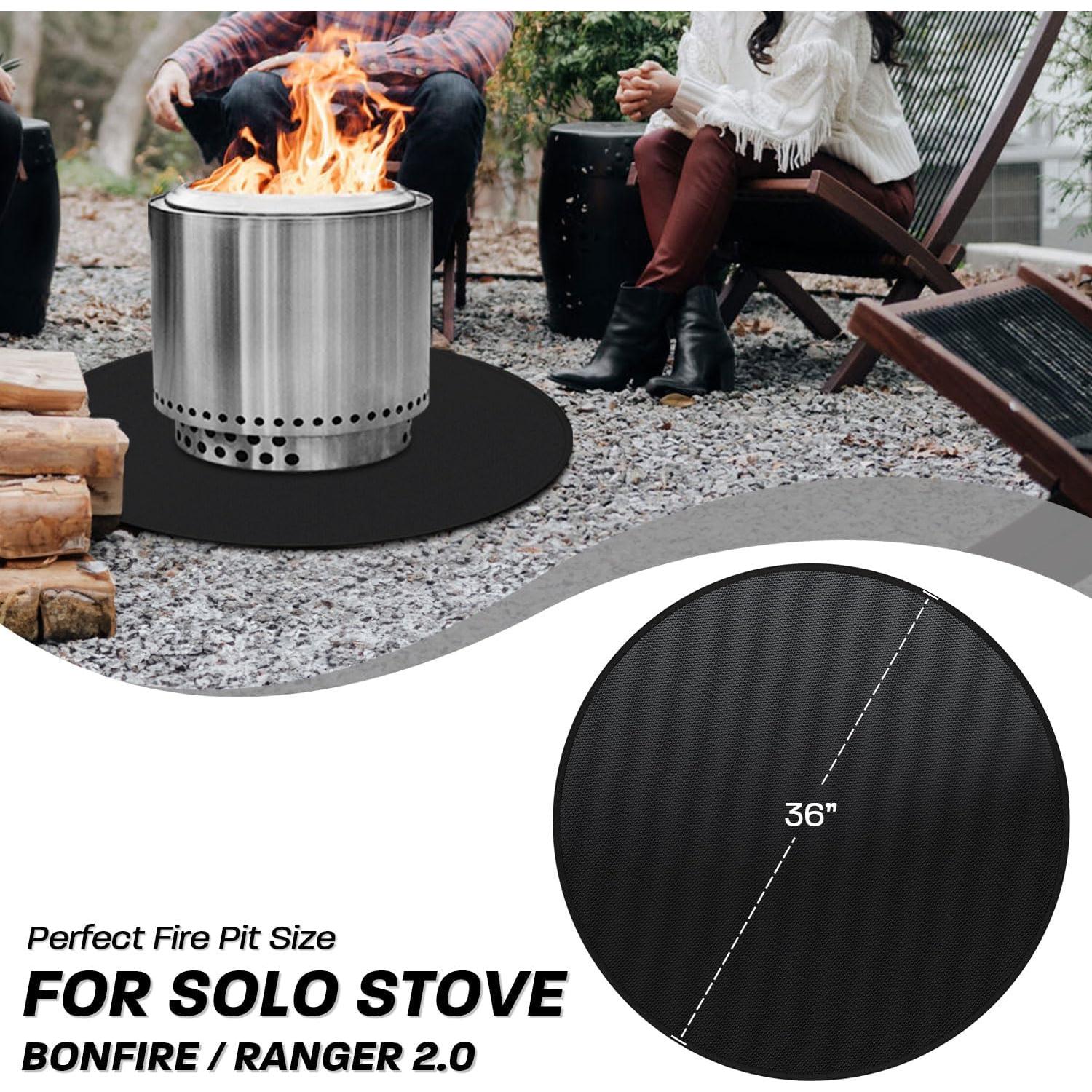 Mat de Fuego Redondo Rumlick 91 cm para Solo Stove Bonfire