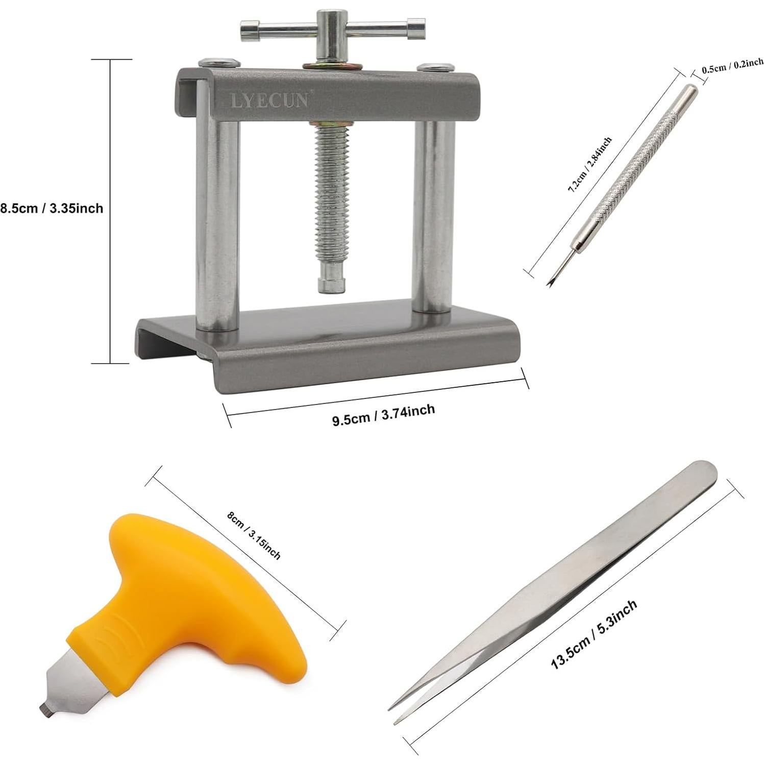 Kit de Reparación de Reloj LYECUN con Herramienta de Presión y Moldes