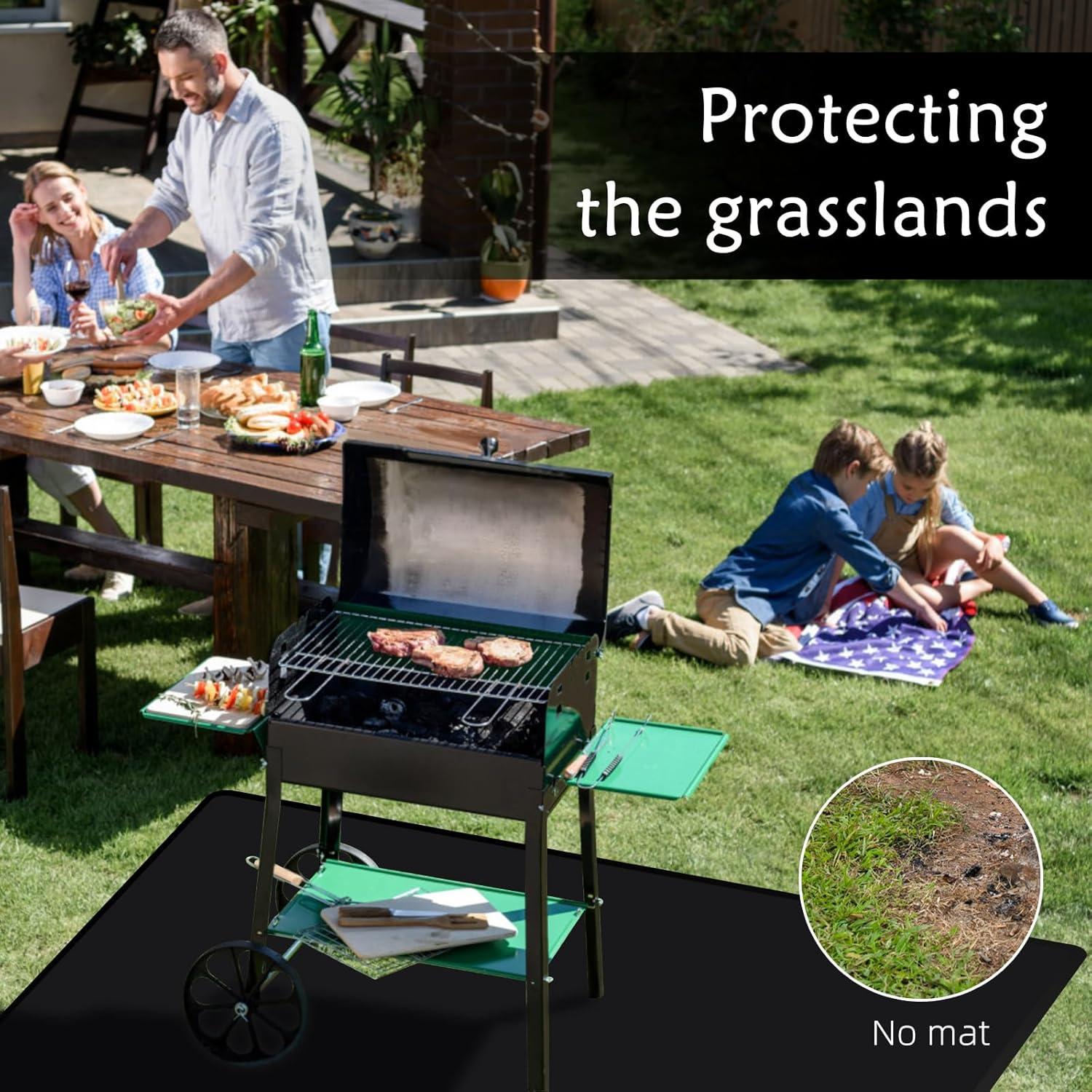 Mat para Parrilla ForestForge 48x36" Resistente al Fuego y Agua