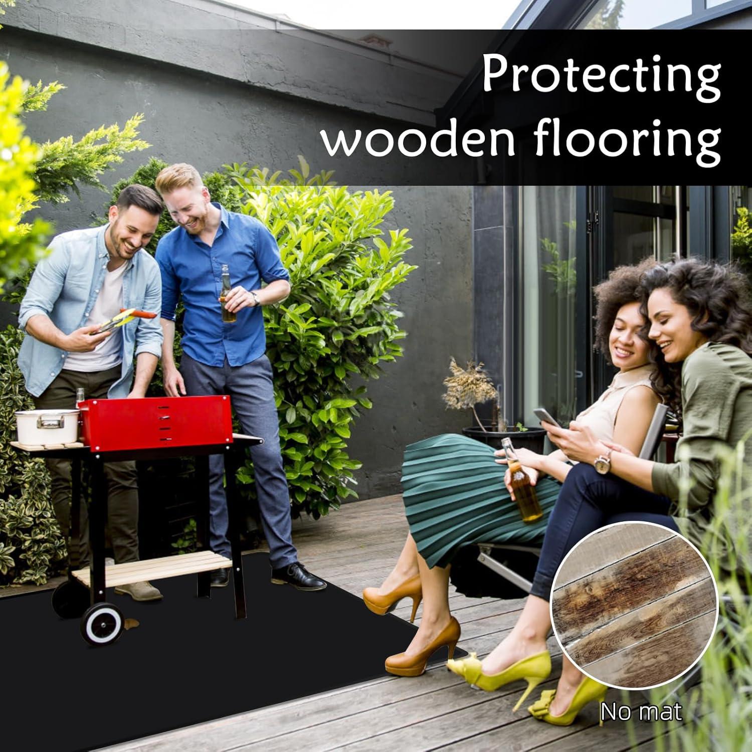 Mat para Parrilla ForestForge 48x36" Resistente al Fuego y Agua