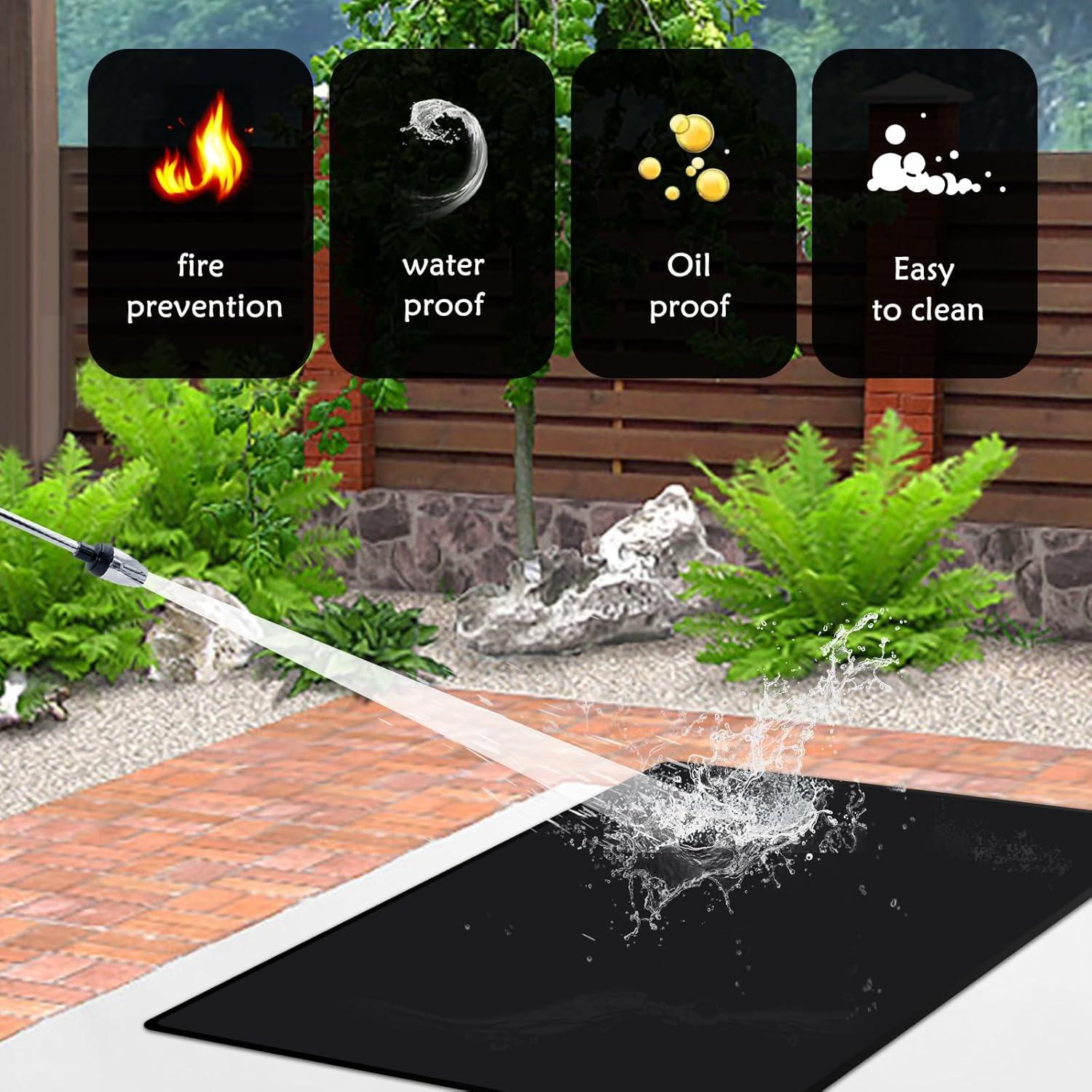 Mat para Parrilla ForestForge 48x36" Resistente al Fuego y Agua