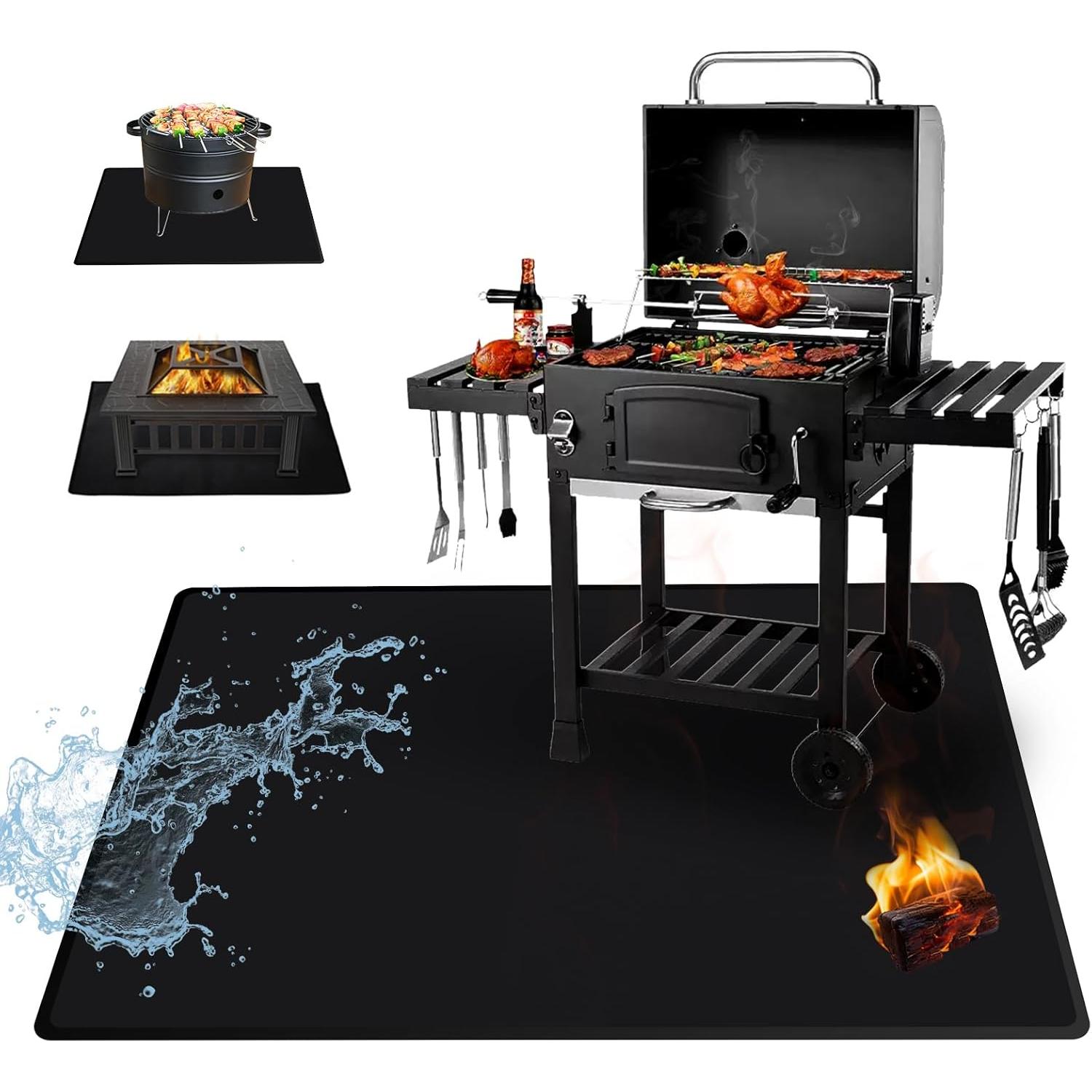Mat para Parrilla ForestForge 48x36" Resistente al Fuego y Agua