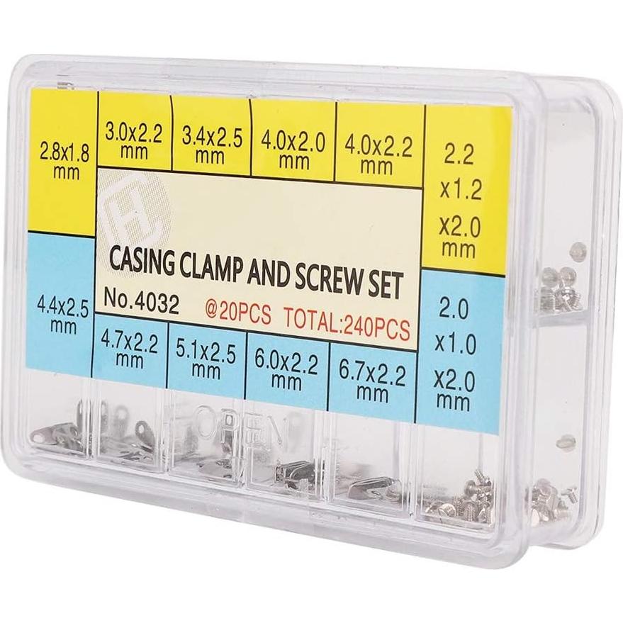 Juego de Abrazaderas y Tornillos para Reloj Alucy - 240 Piezas