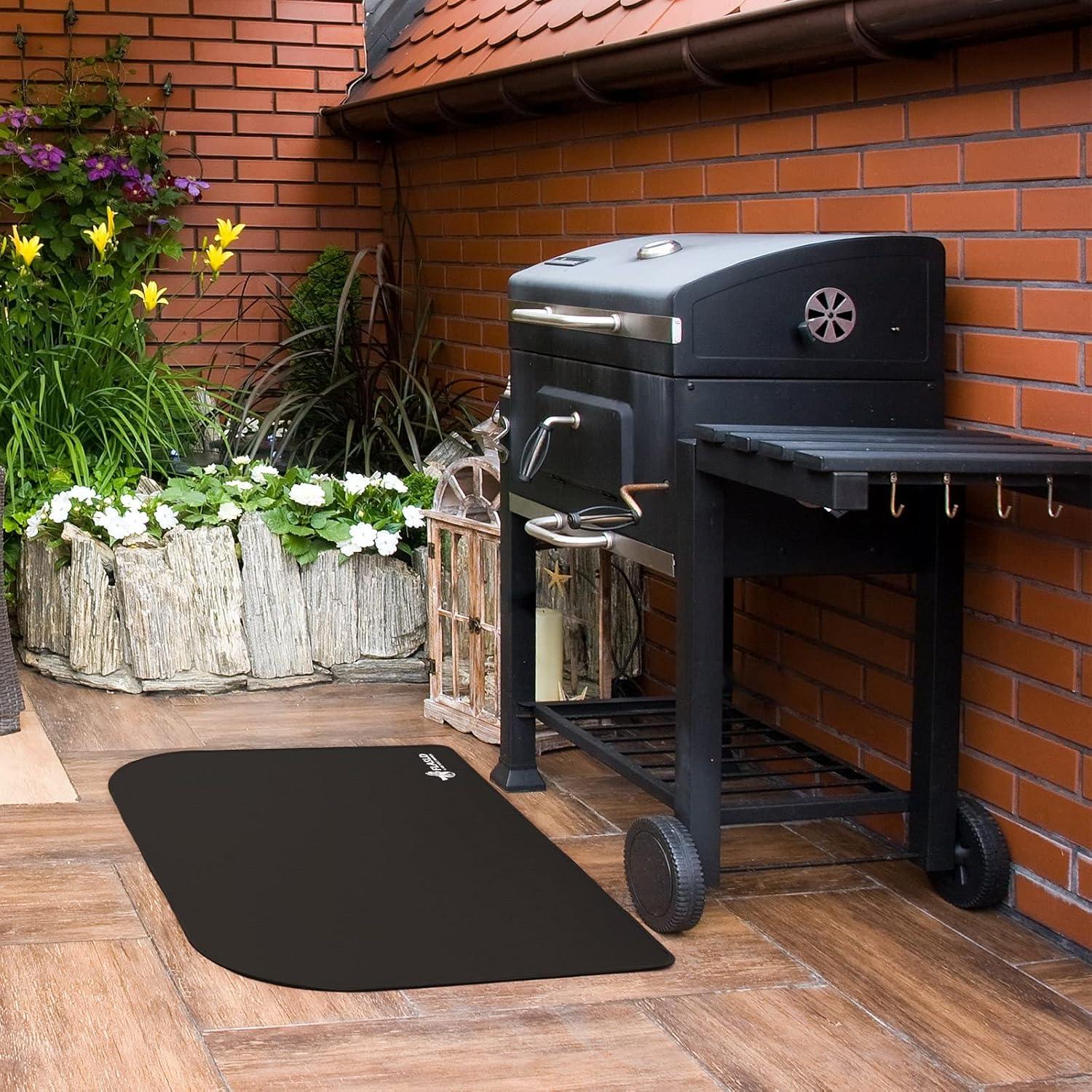 Alfombrilla para Chimenea FLASLD 81x122 cm Resistente al Fuego
