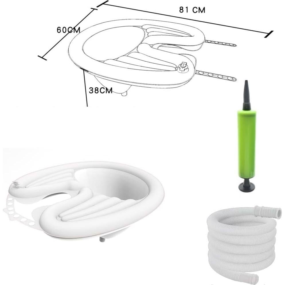 Basin de Champú Inflable Peaoop 81cm x 60cm para Postrados