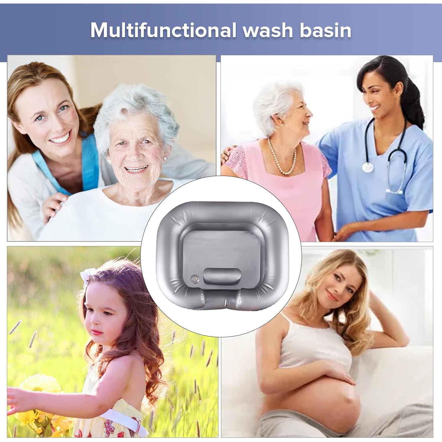 Bañera Inflable para Lavado de Cabello Cehim Plata 61x50x20 cm