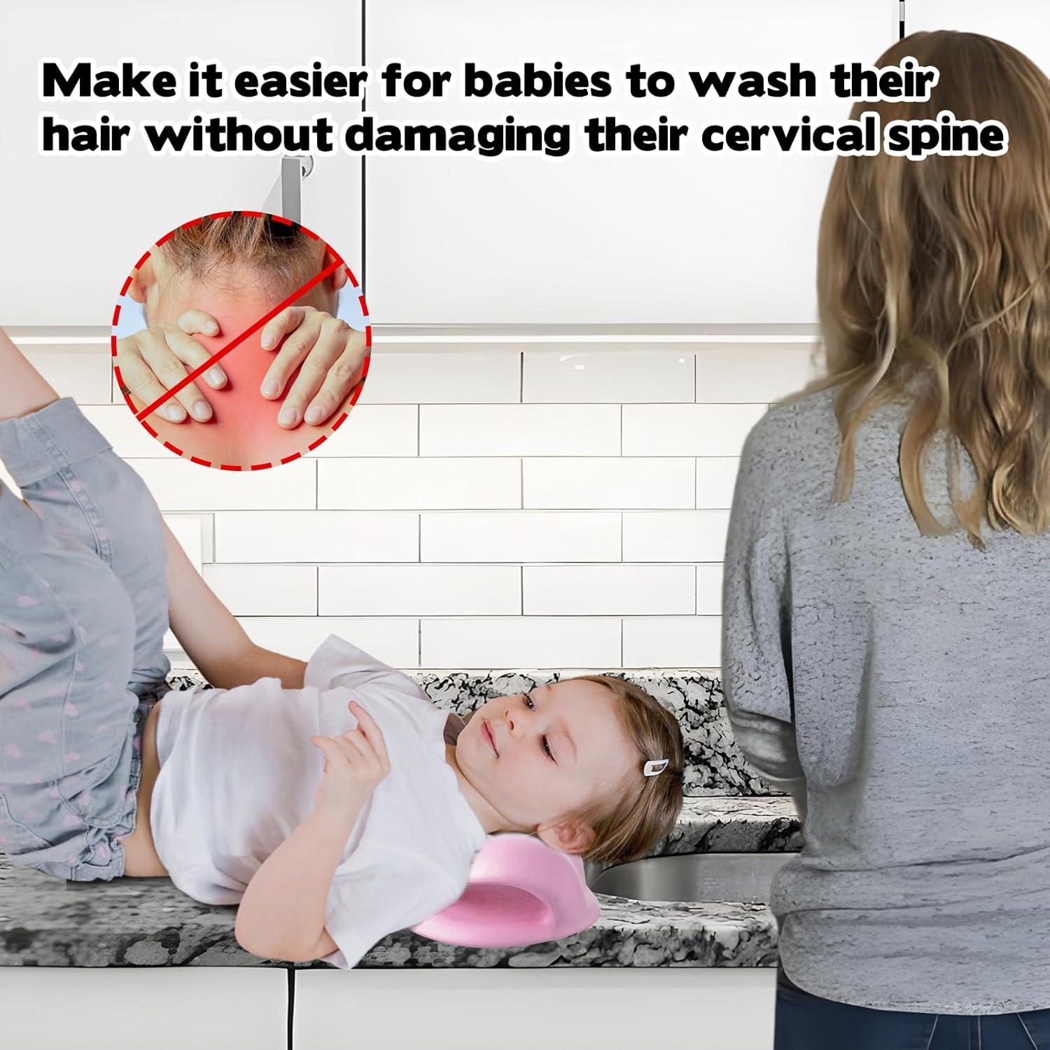 Estación de Lavado de Cabello para Niños Ergonomica Verde 18.5x17.5cm